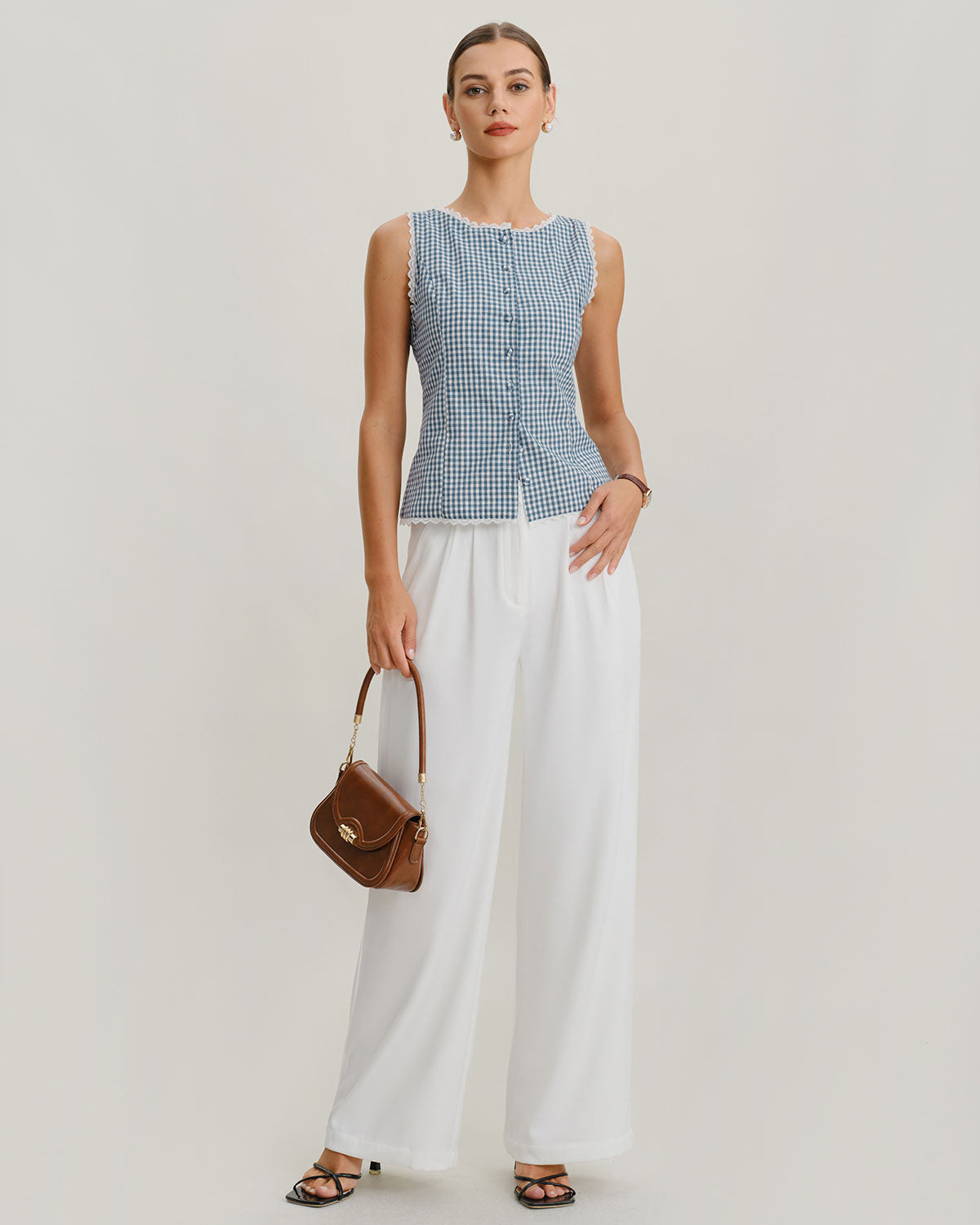 Women's Woven Cotton Tank Top Tops - RIHOAS