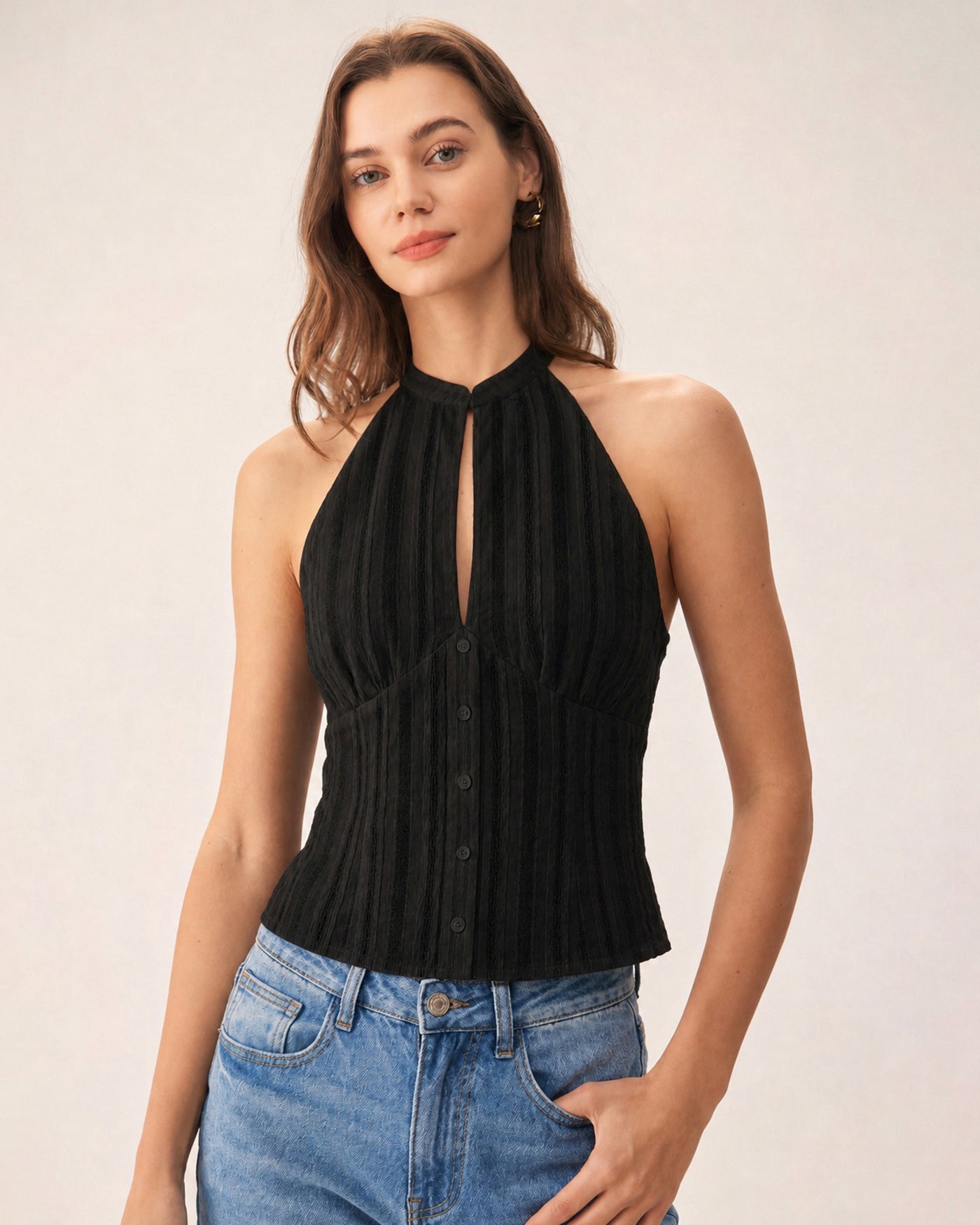 Women's Woven Cotton Tank Tops Tops - RIHOAS