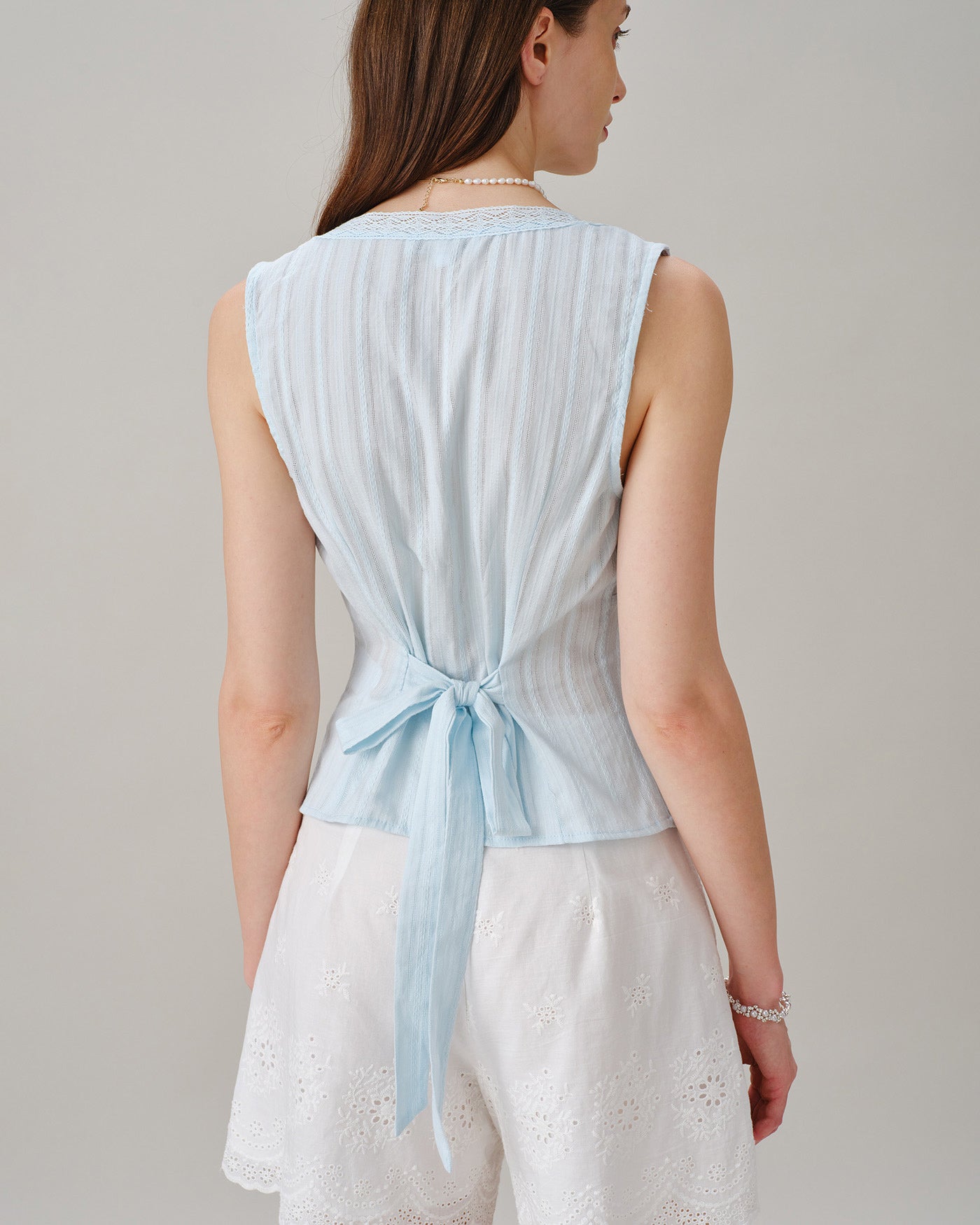 Women's Woven Cotton Tank Tops Tops - RIHOAS