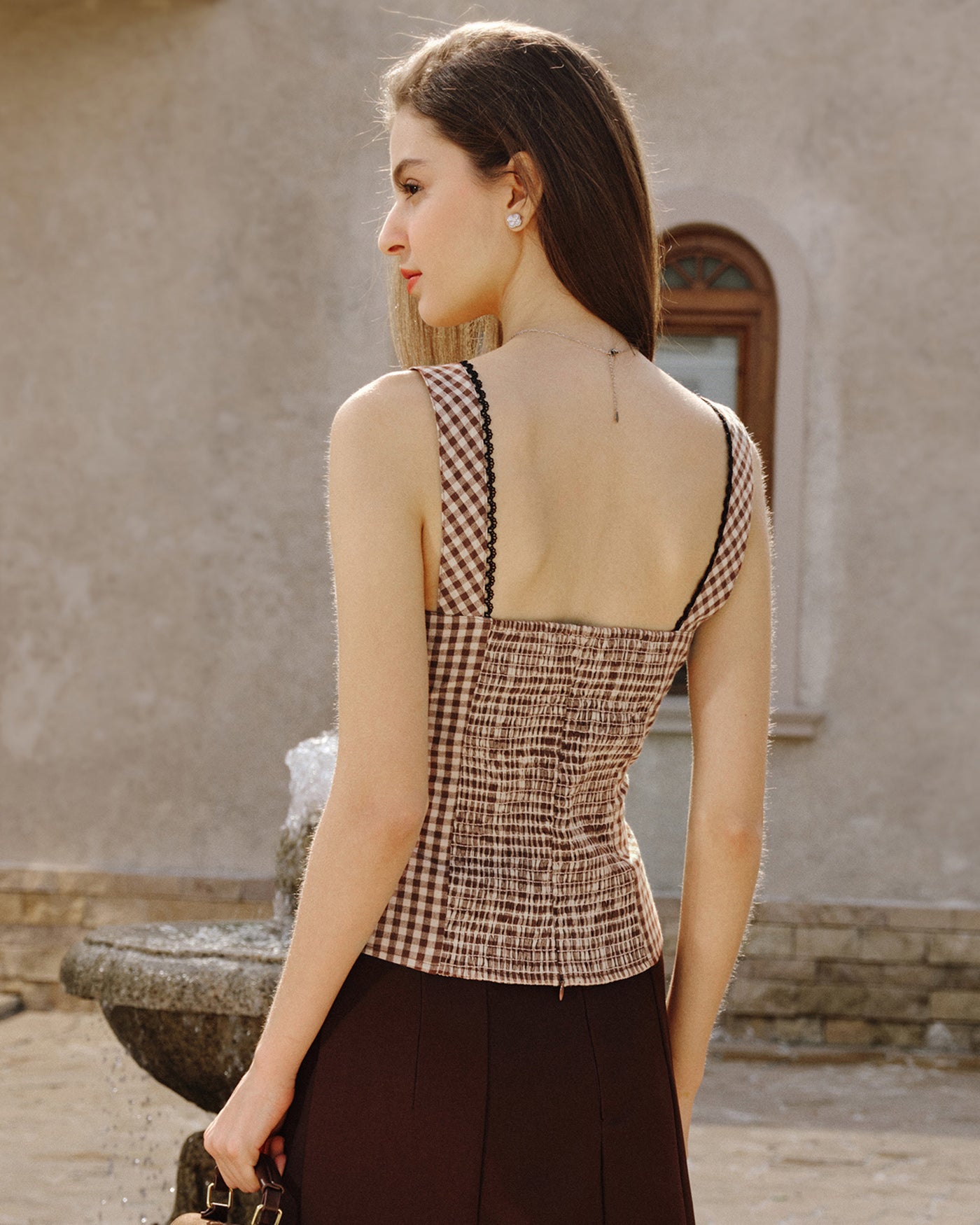 Women's Woven Cotton Tank Tops Tops - RIHOAS