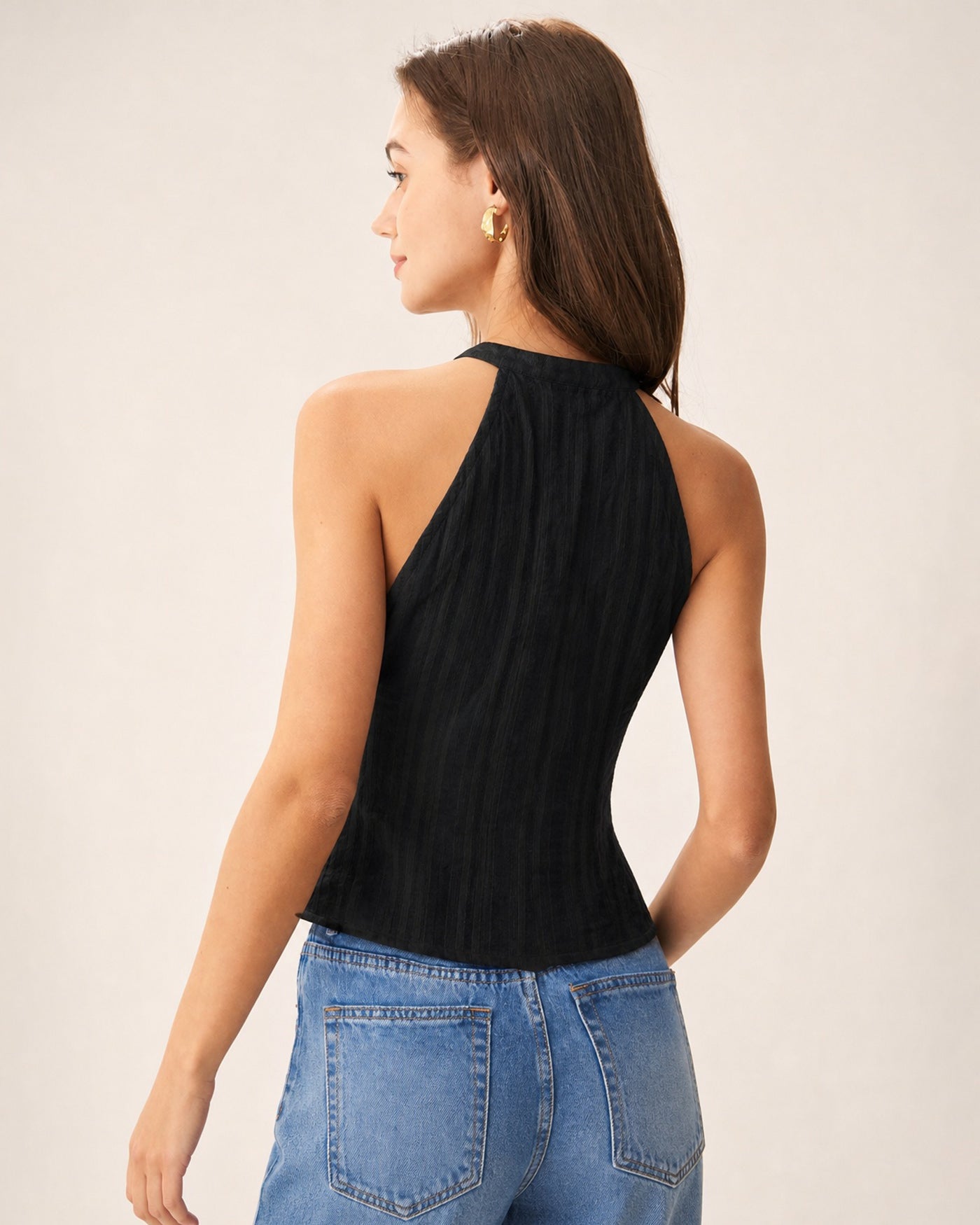 Women's Woven Cotton Tank Tops Tops - RIHOAS