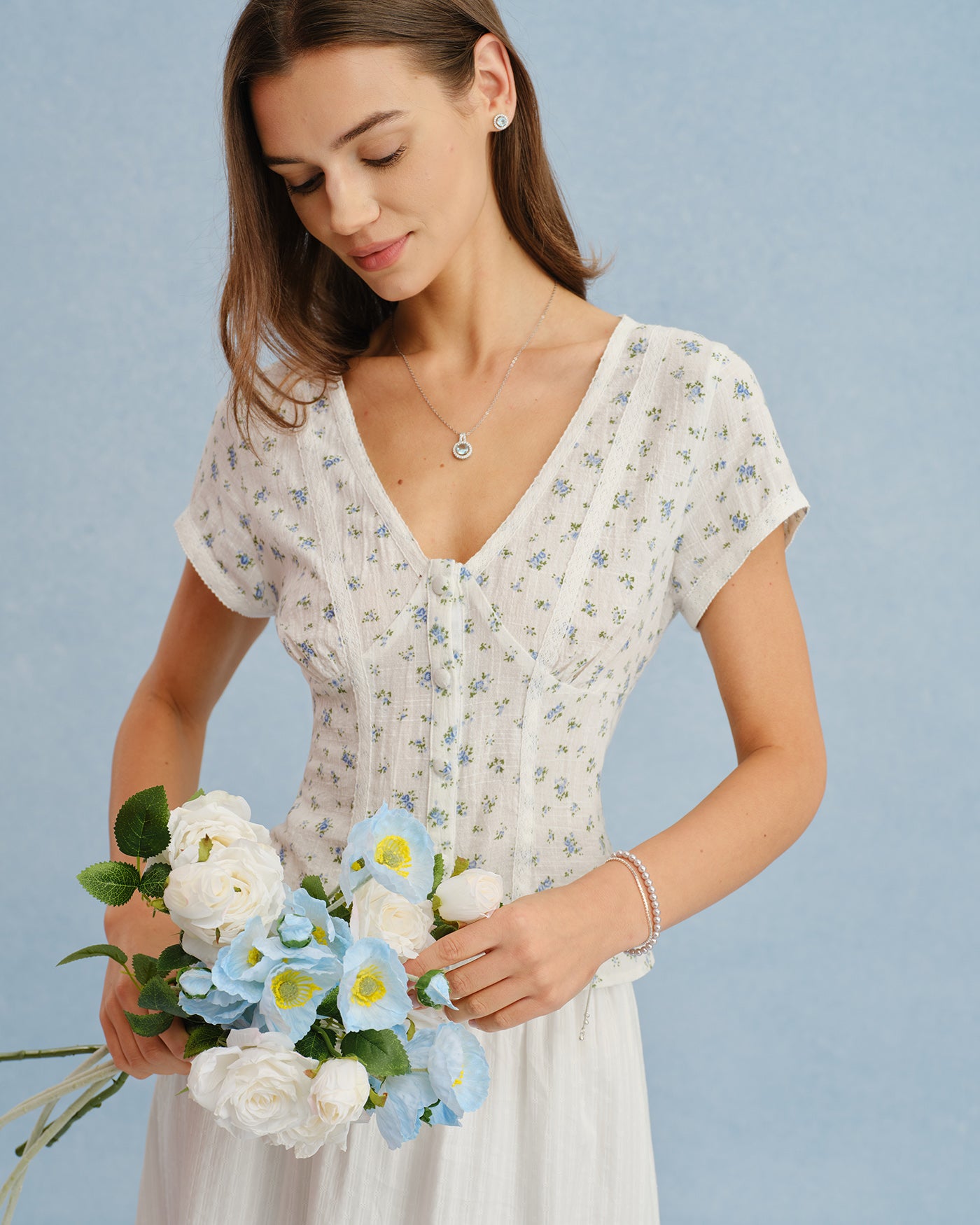 Women's Woven Cotton Top Tops - RIHOAS