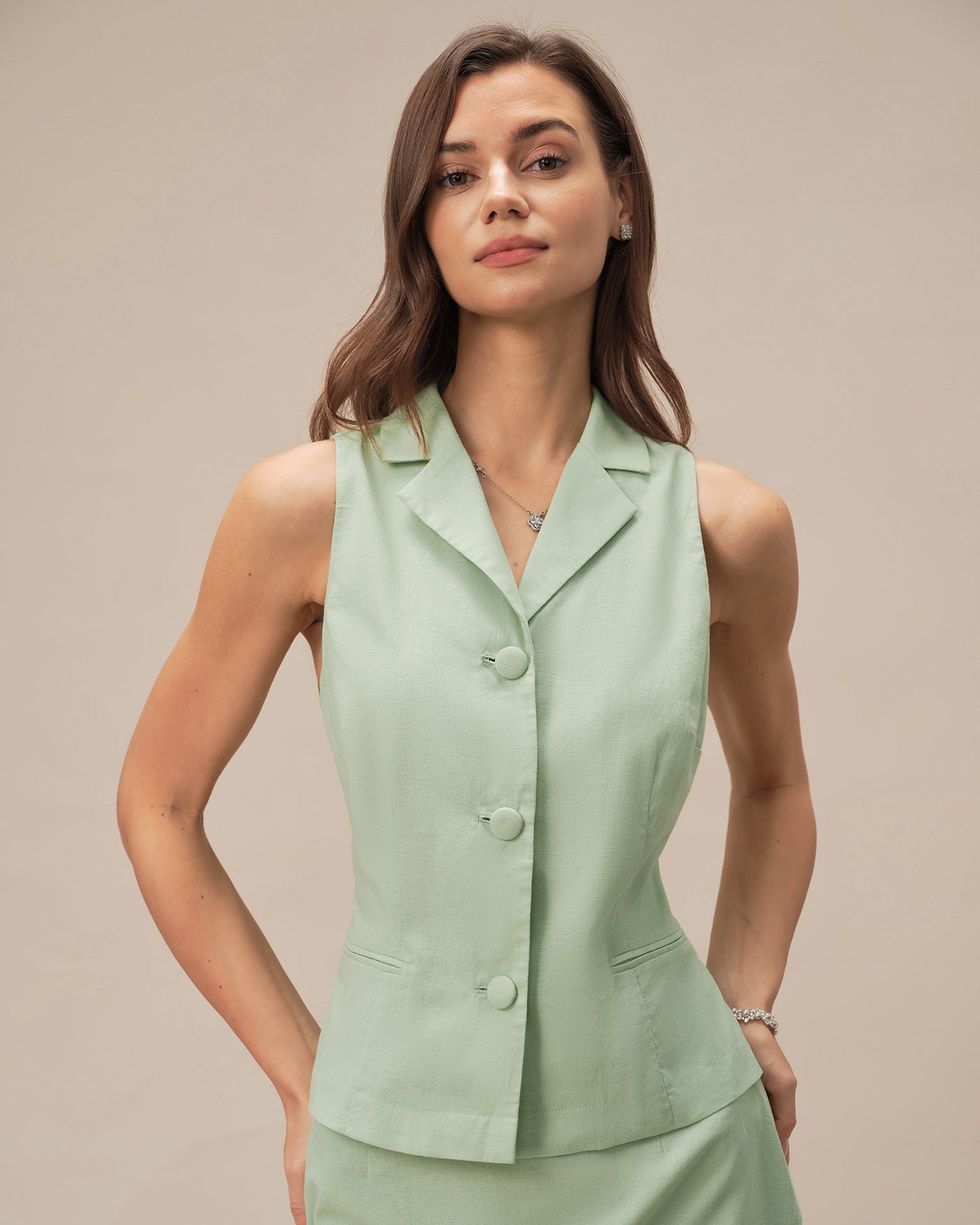 Women's Woven Cotton Vest Tops - RIHOAS
