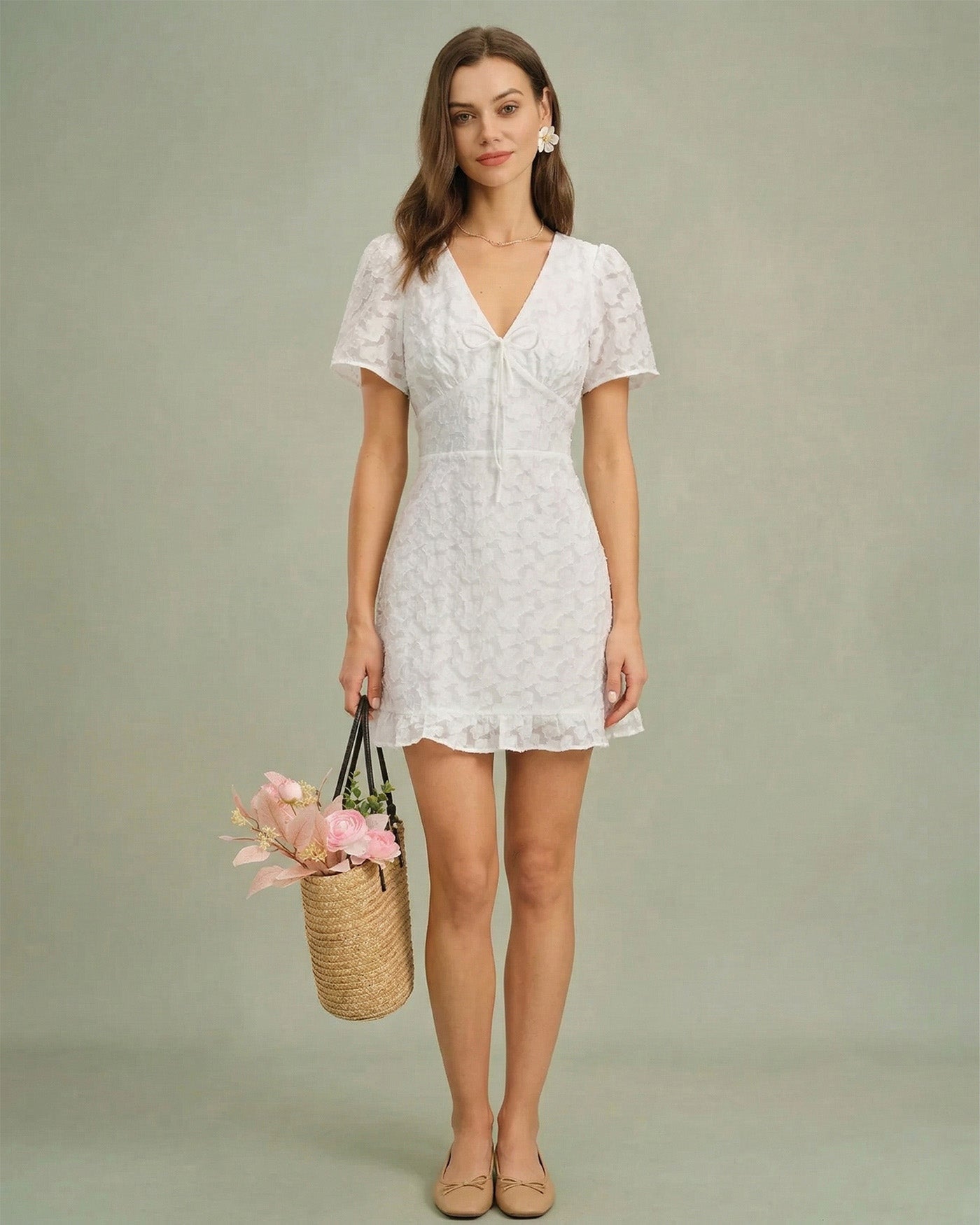 Women's Woven Nylon Mini Dress Dresses - RIHOAS