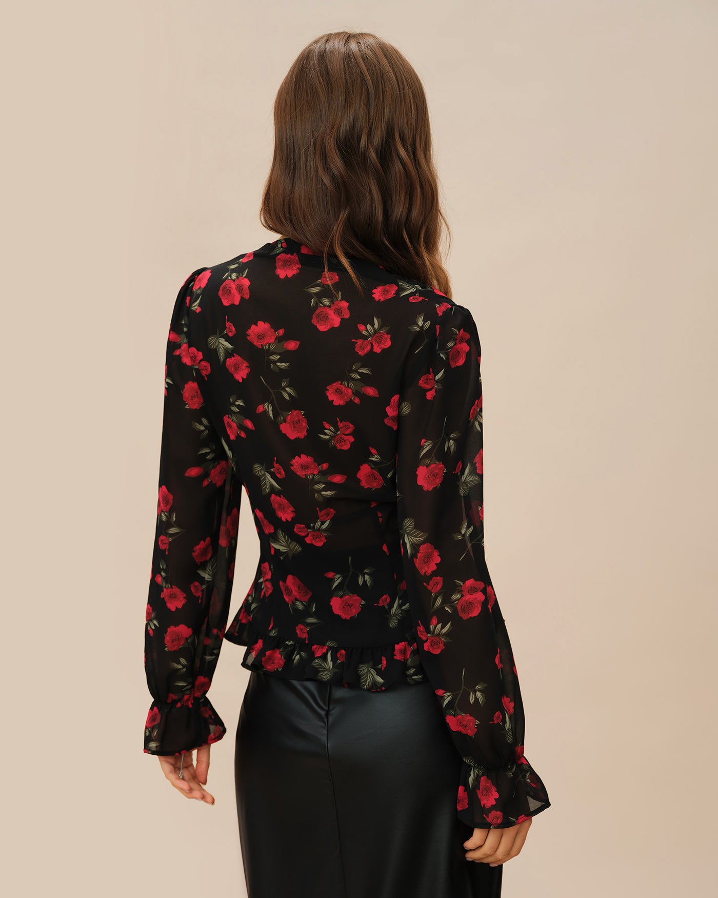 Women's Woven Polyester Blouses Tops - RIHOAS