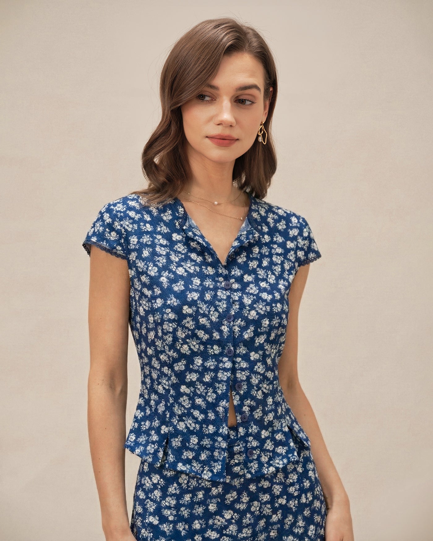 Women's Woven Polyester Blouses Tops - RIHOAS