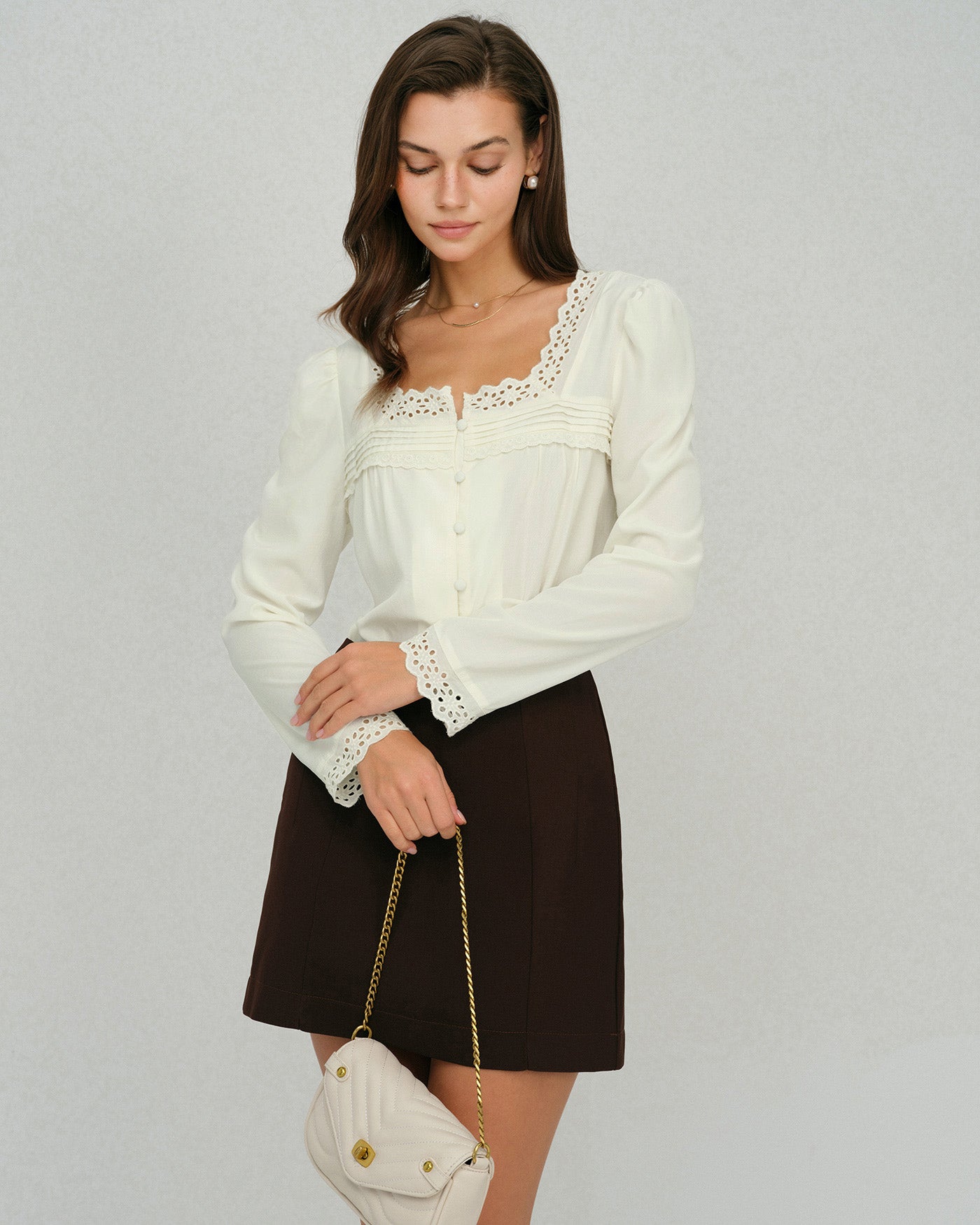 Women's Woven Polyester Blouses Tops - RIHOAS