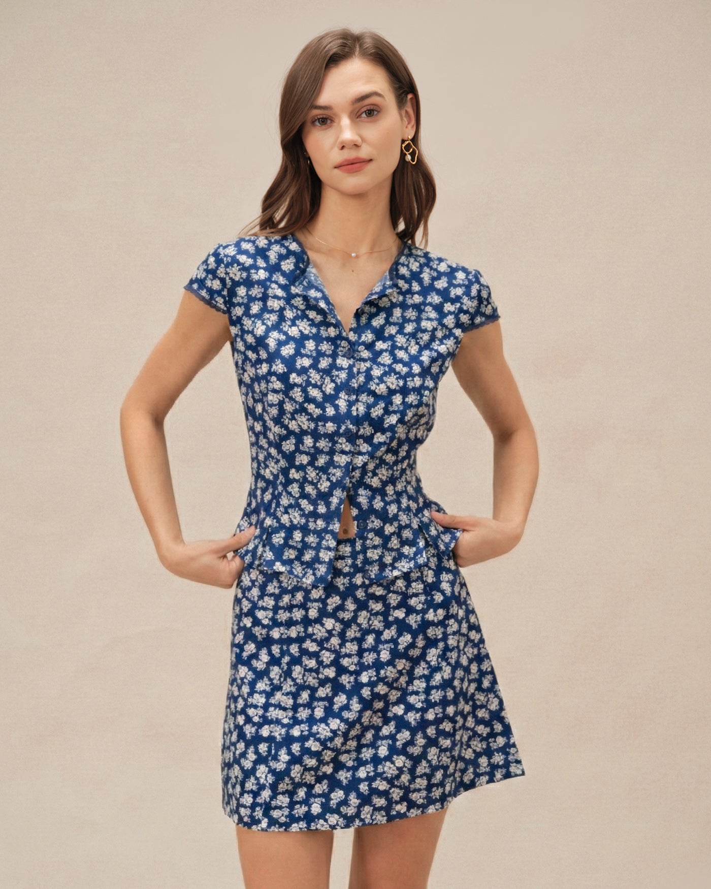 Women's Woven Polyester Blouses Tops - RIHOAS