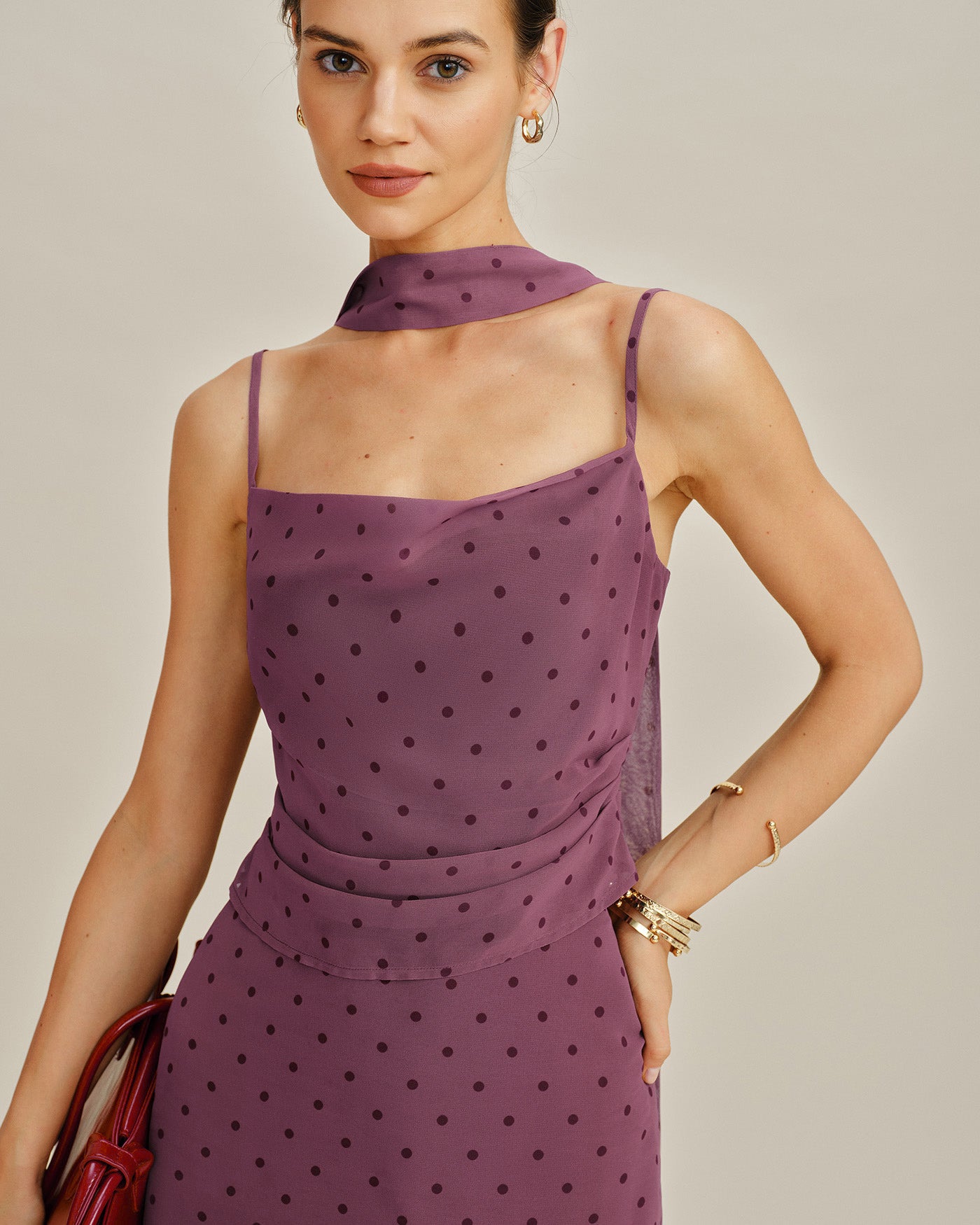 Women's Woven Polyester Camis Tops - RIHOAS