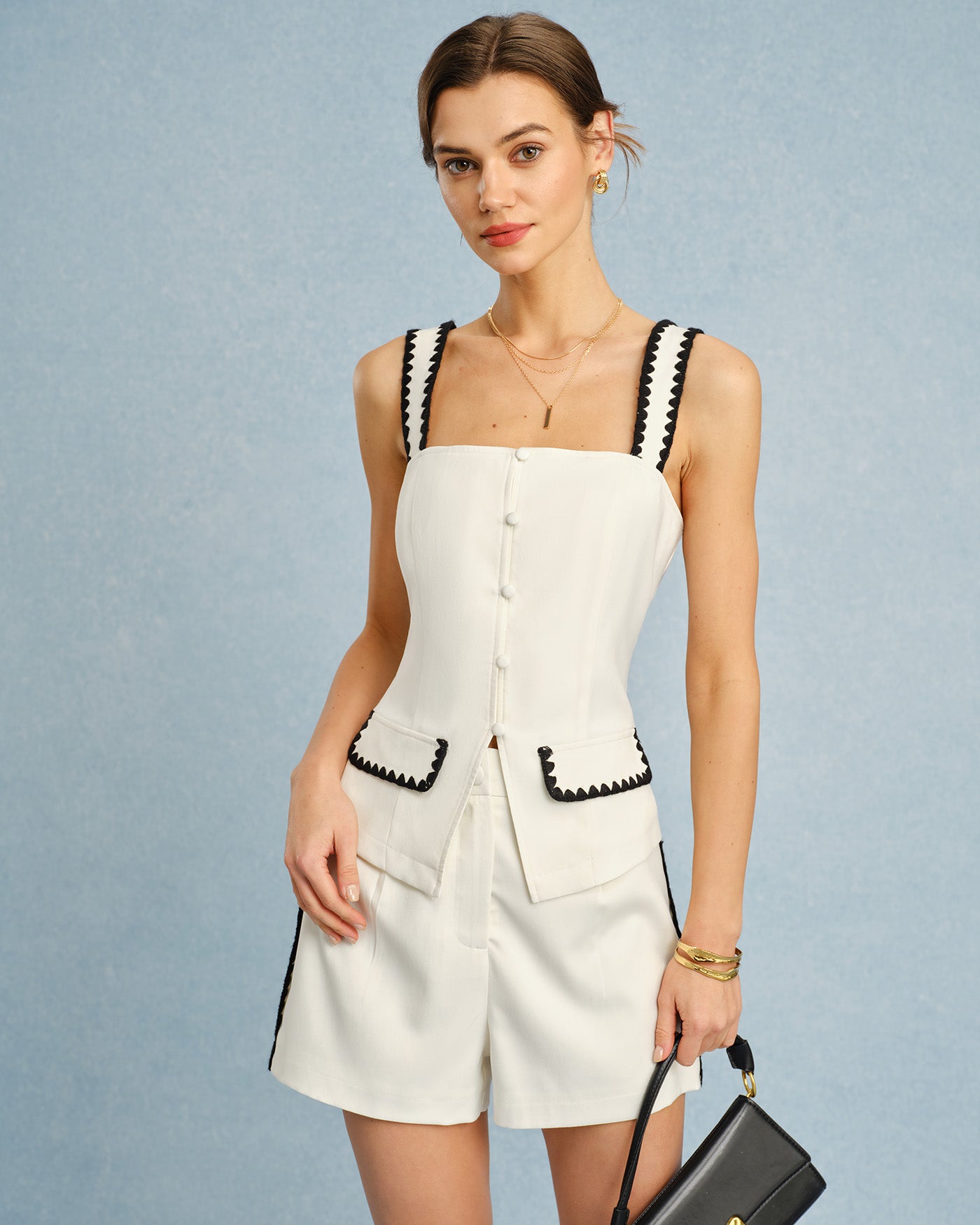 Women's Woven Polyester Camis Tops - RIHOAS