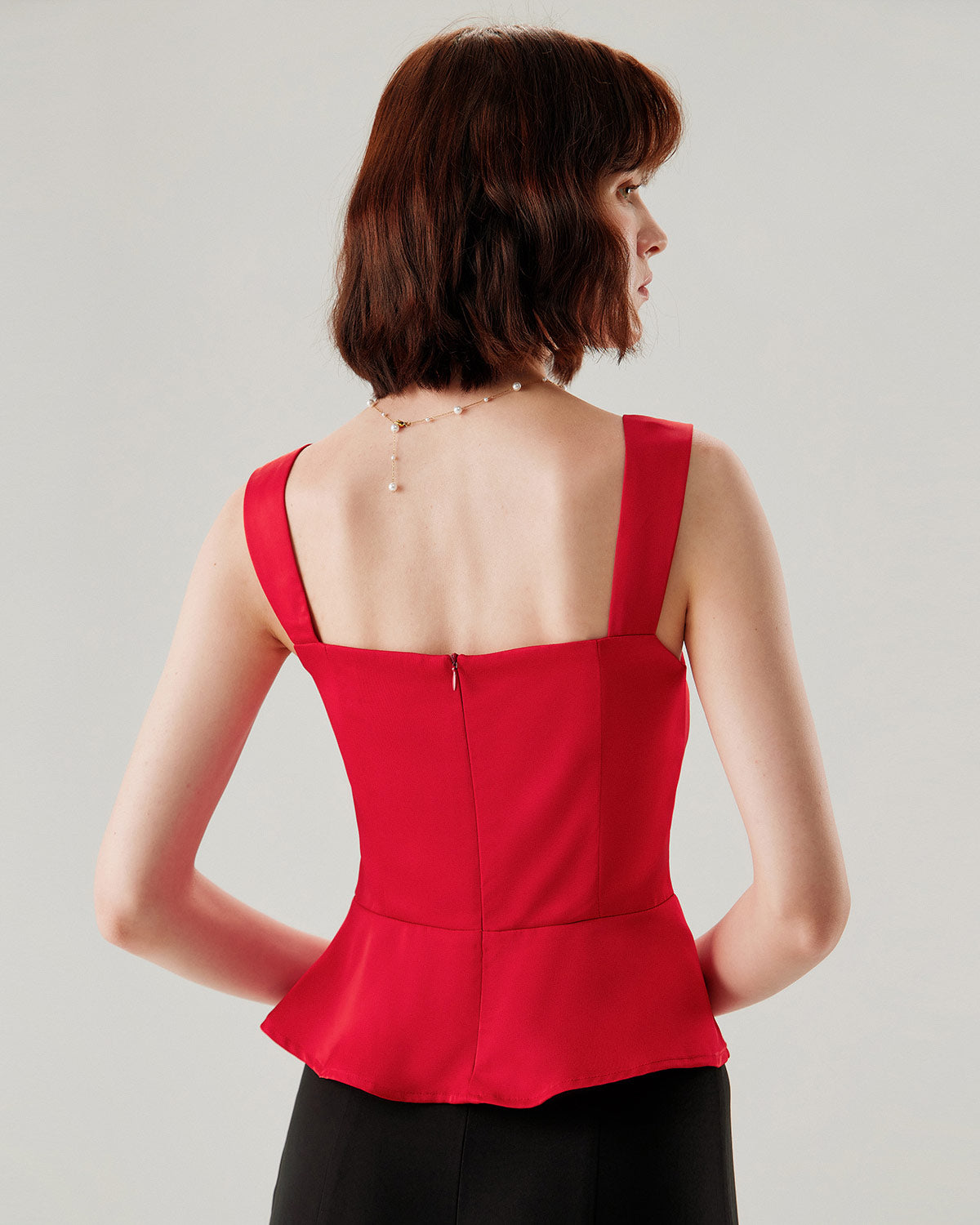 Women's Woven Polyester Camisole Tank Top Tops - RIHOAS