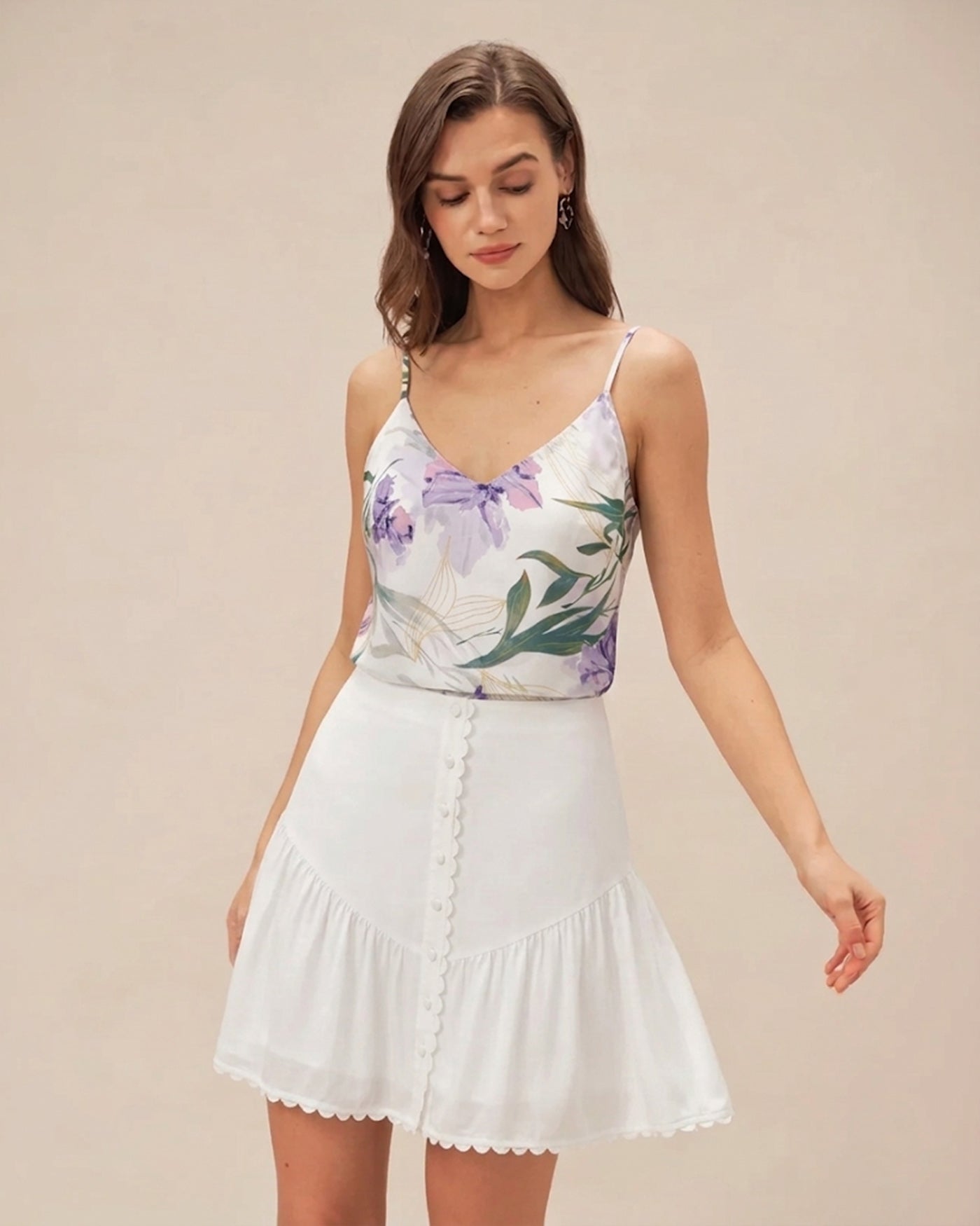 Women's Woven Polyester Camisole Tops - RIHOAS