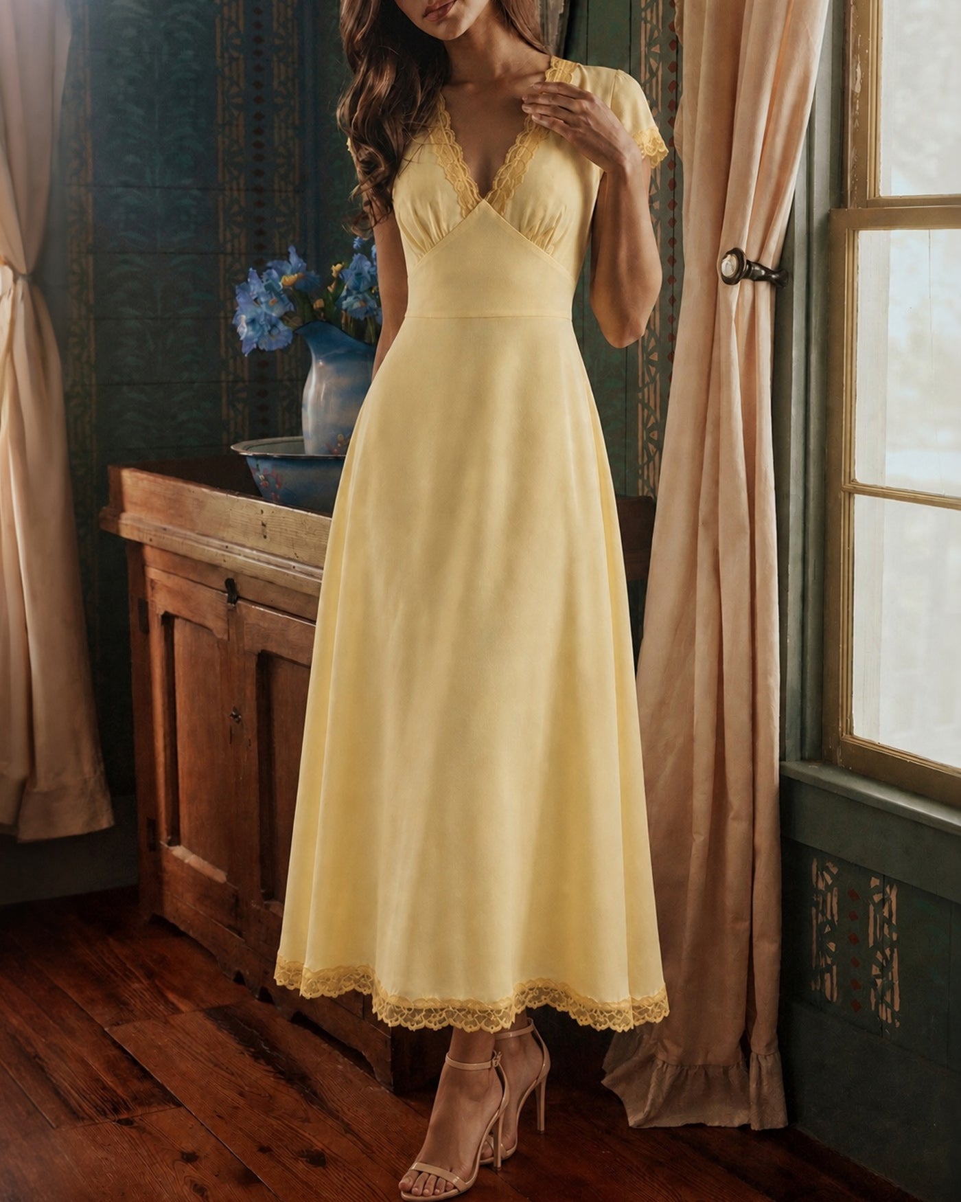 Women's Woven Polyester Maxi Dress Dresses - RIHOAS