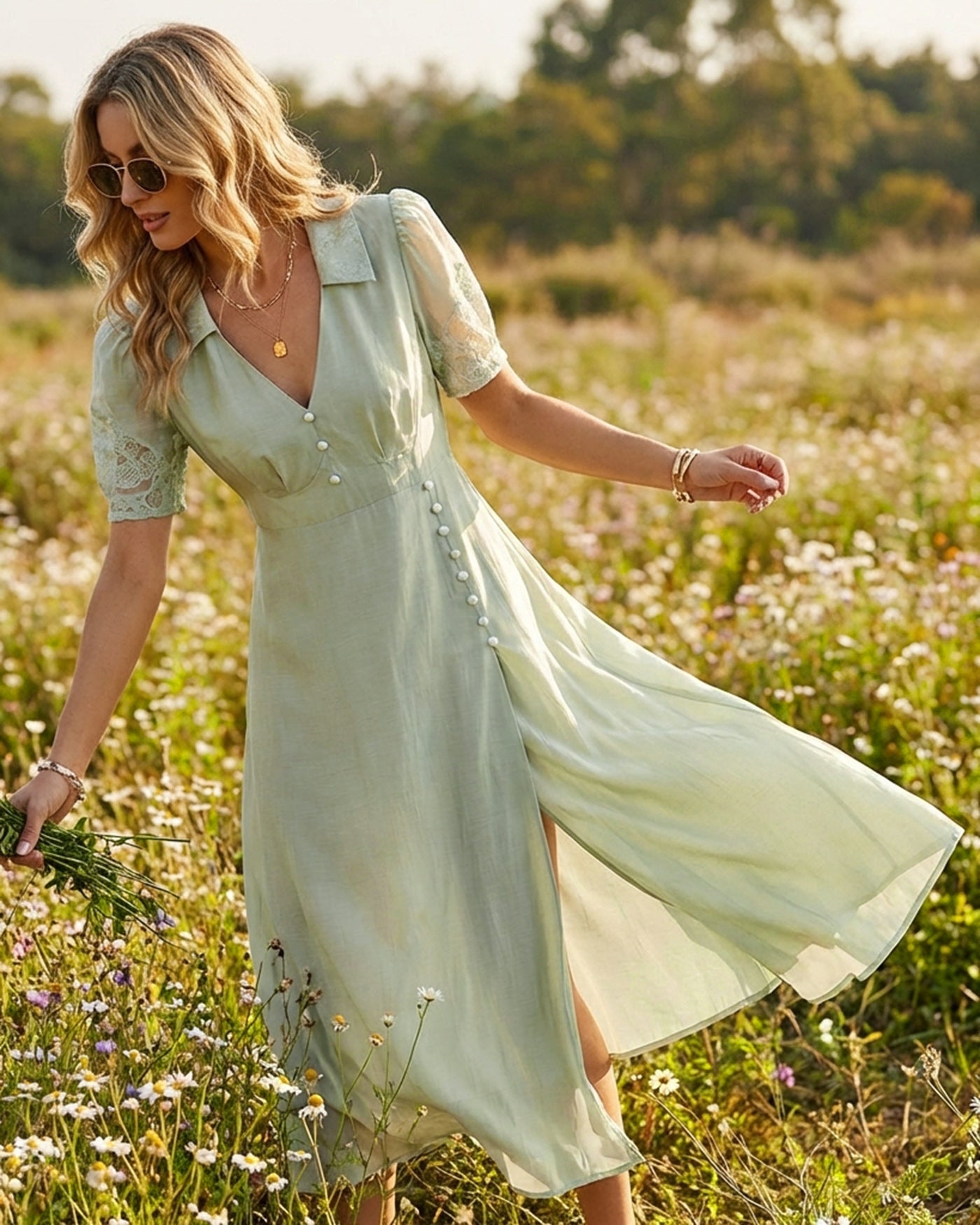 Women's Woven Polyester Maxi Dress Dresses - RIHOAS