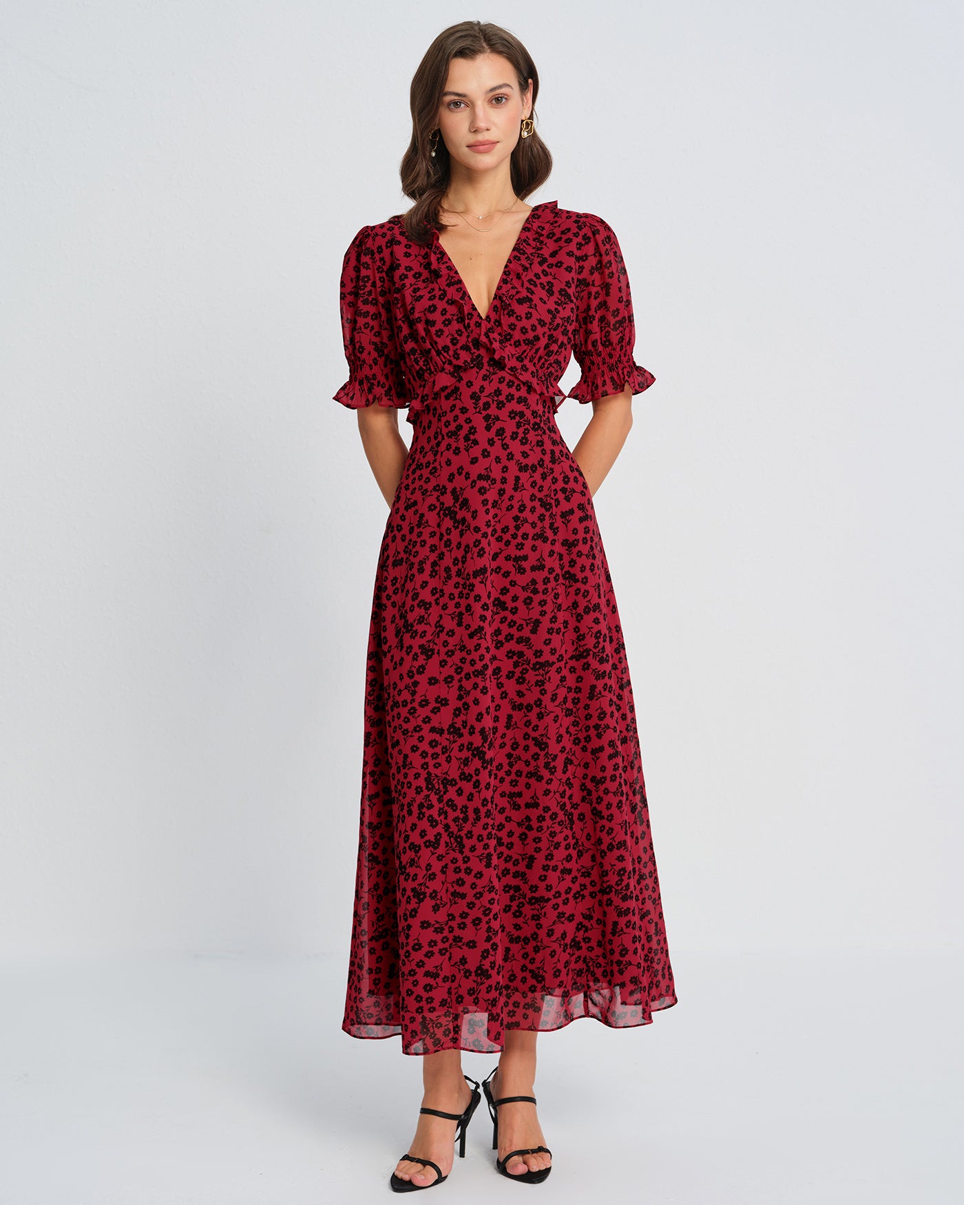 Women's Woven Polyester Maxi Dress Dresses - RIHOAS