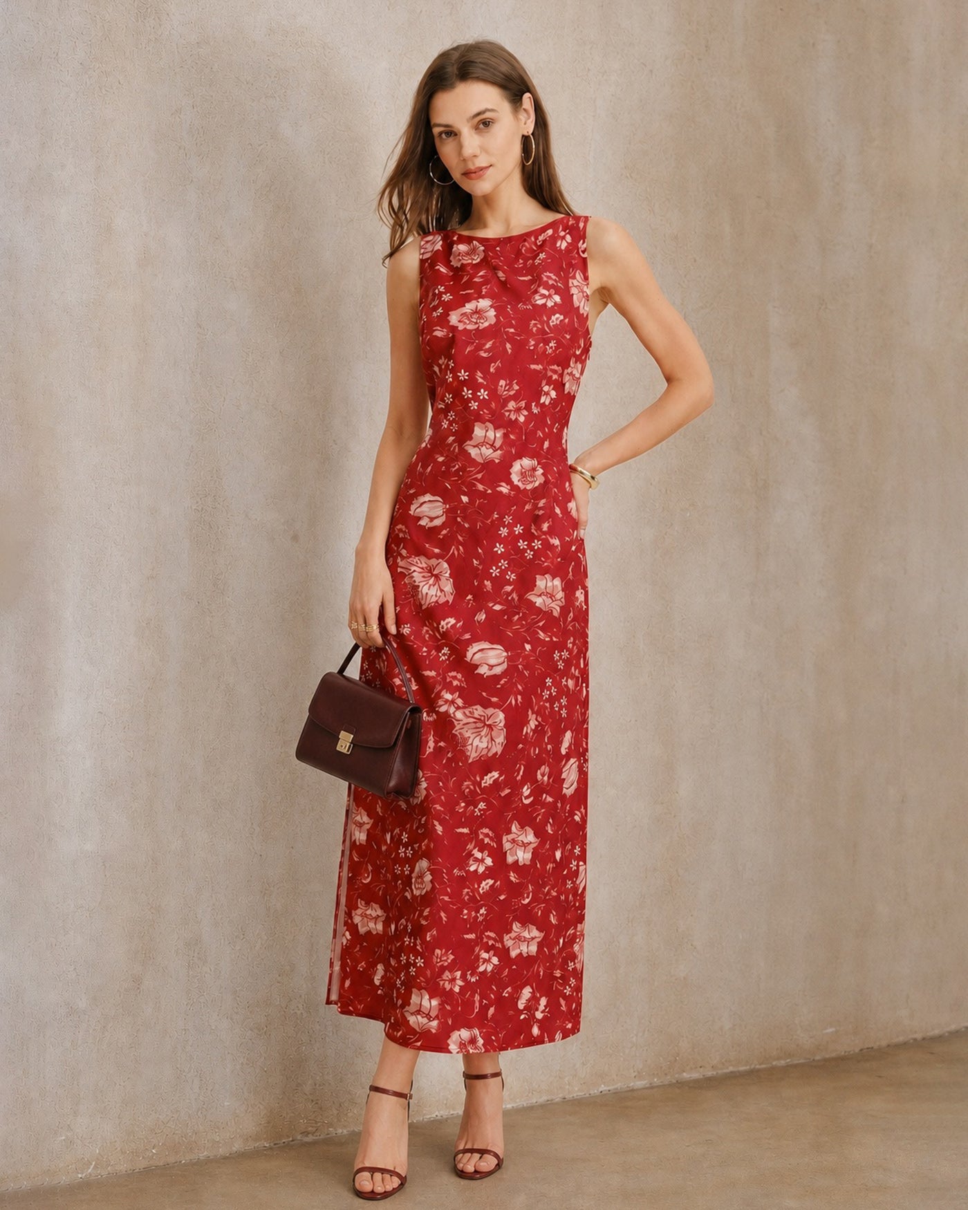 Women's Woven Polyester Maxi Dress Dresses - RIHOAS