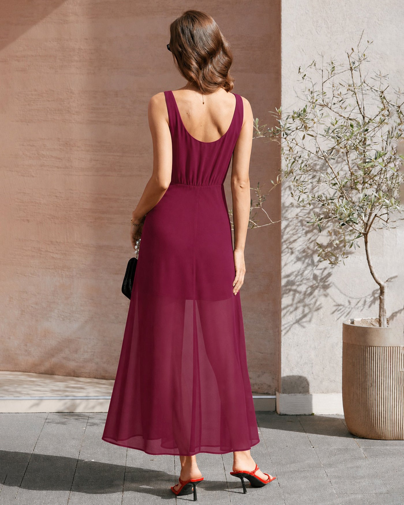 Women's Woven Polyester Maxi Dresses Dresses - RIHOAS