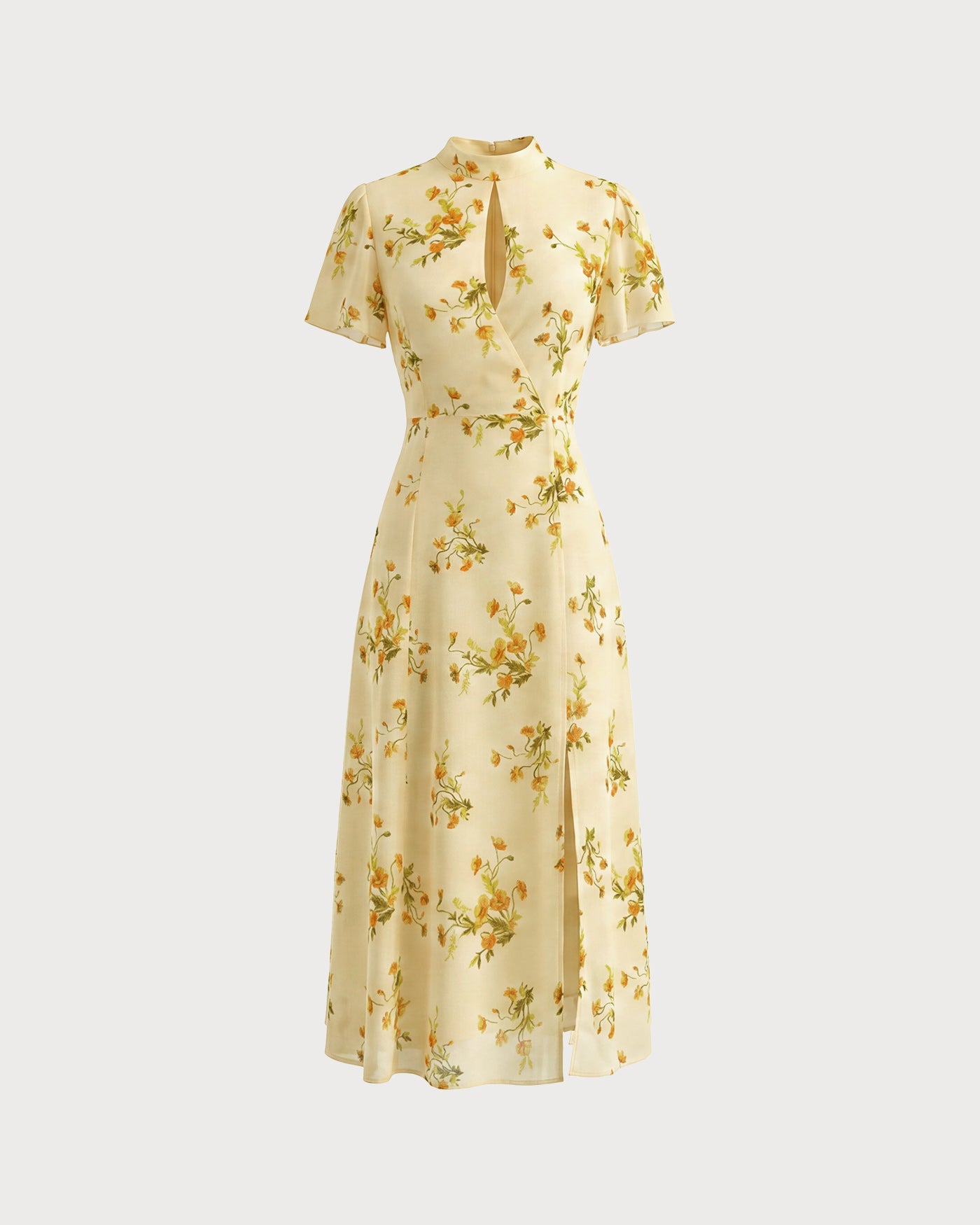 Women's Woven Polyester Midi Dress Dresses - RIHOAS