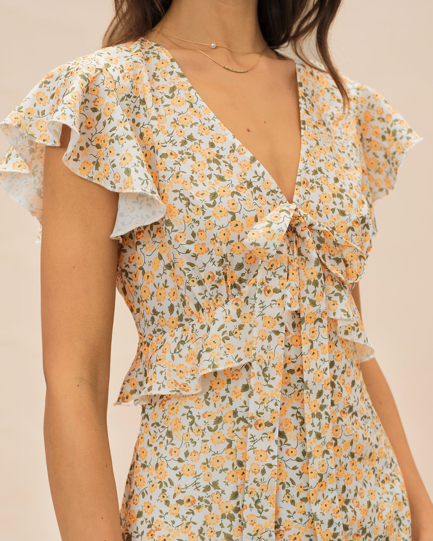 Women's Woven Polyester Midi Dress Dresses - RIHOAS