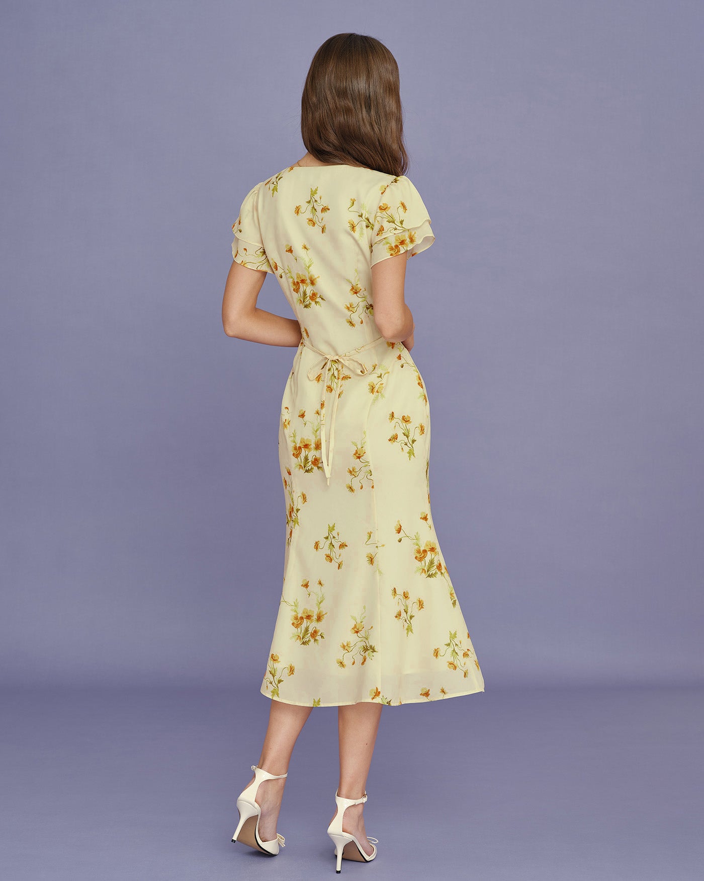 Women's Woven Polyester Midi Dress Dresses - RIHOAS