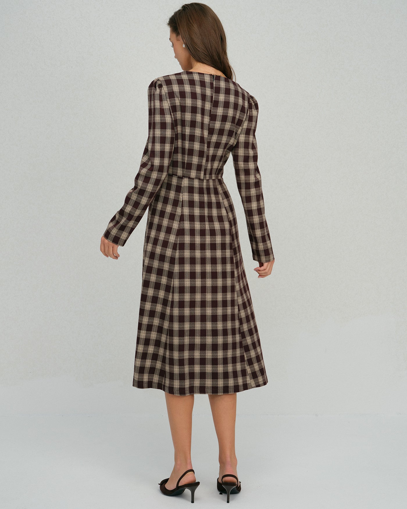 Women's Woven Polyester Midi Dress Dresses - RIHOAS
