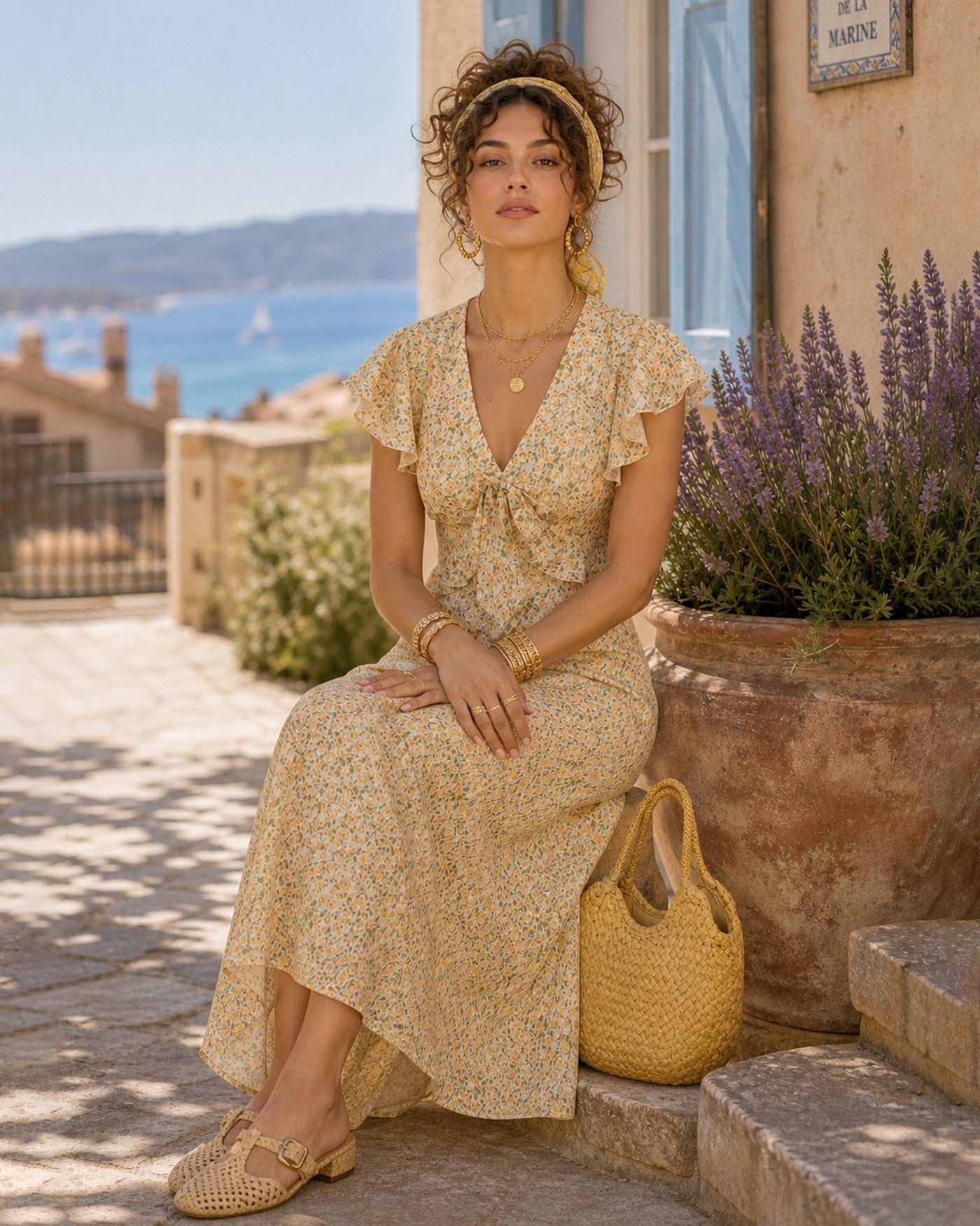 Women's Woven Polyester Midi Dress Dresses - RIHOAS