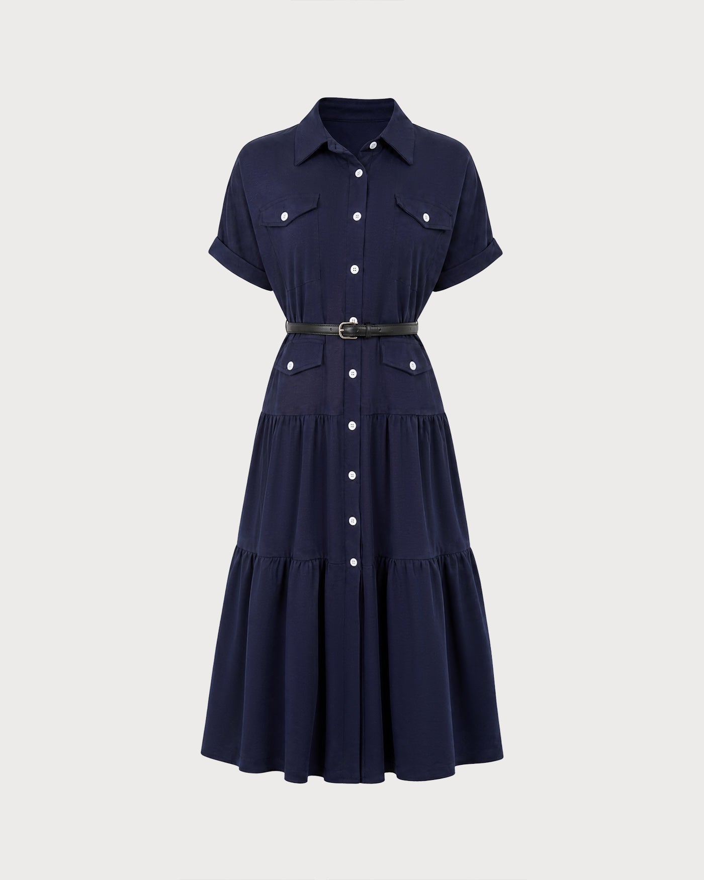 Women's Woven Polyester Midi Dress Dresses - RIHOAS
