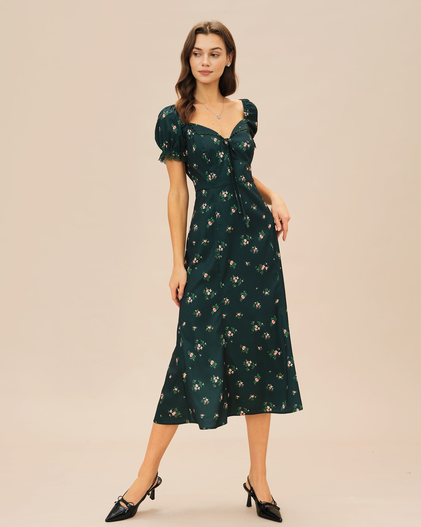Women’s Woven Polyester Midi Dress Dresses - RIHOAS
