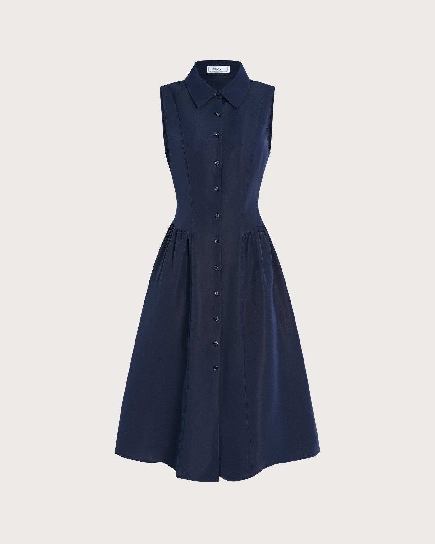 Women's Woven Polyester Midi Dress Dresses - RIHOAS