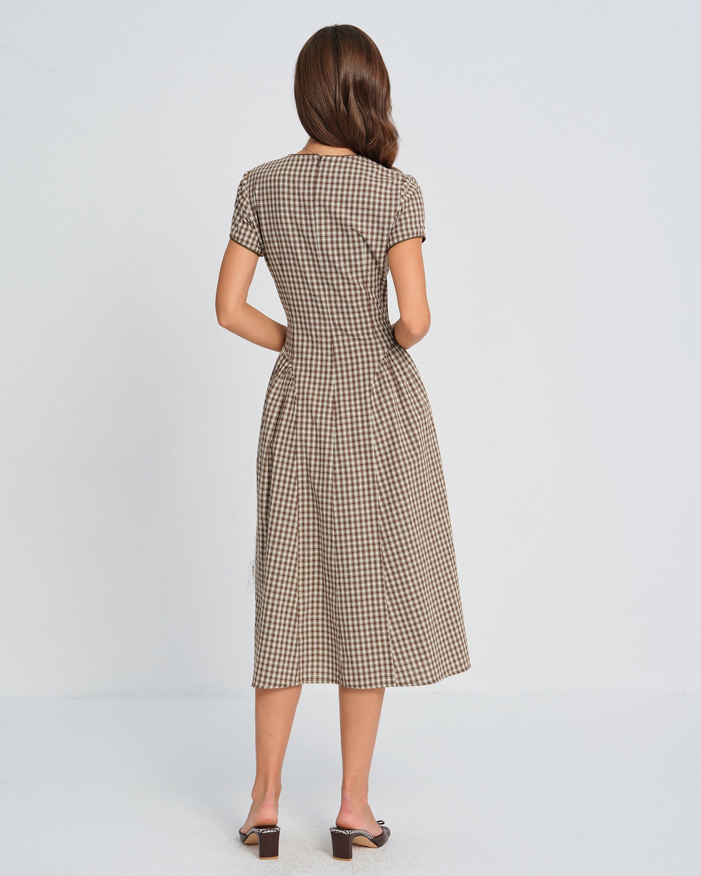 Women's Woven Polyester Midi Dress Dresses - RIHOAS