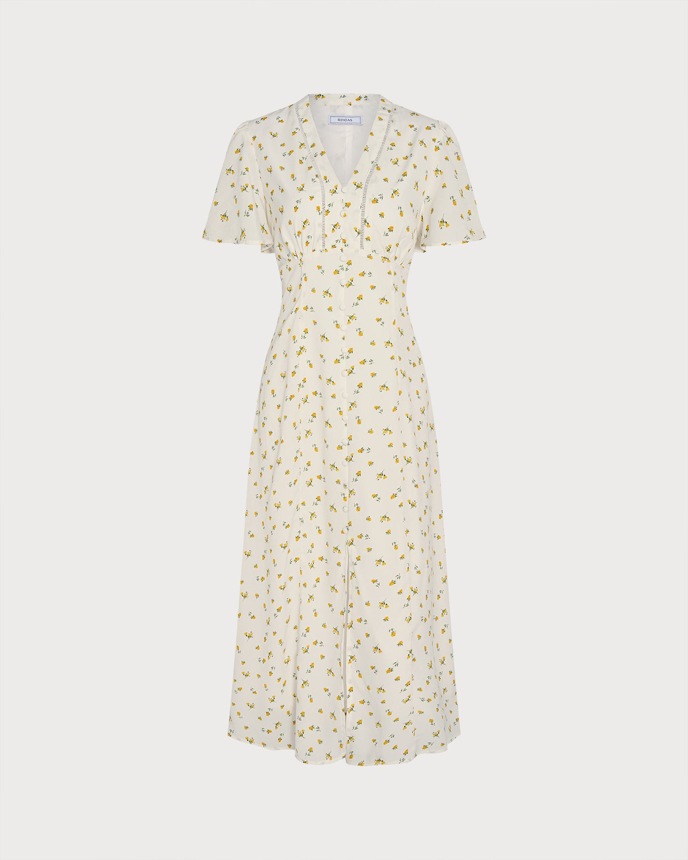 Women's Woven Polyester Midi Dress Dresses - RIHOAS