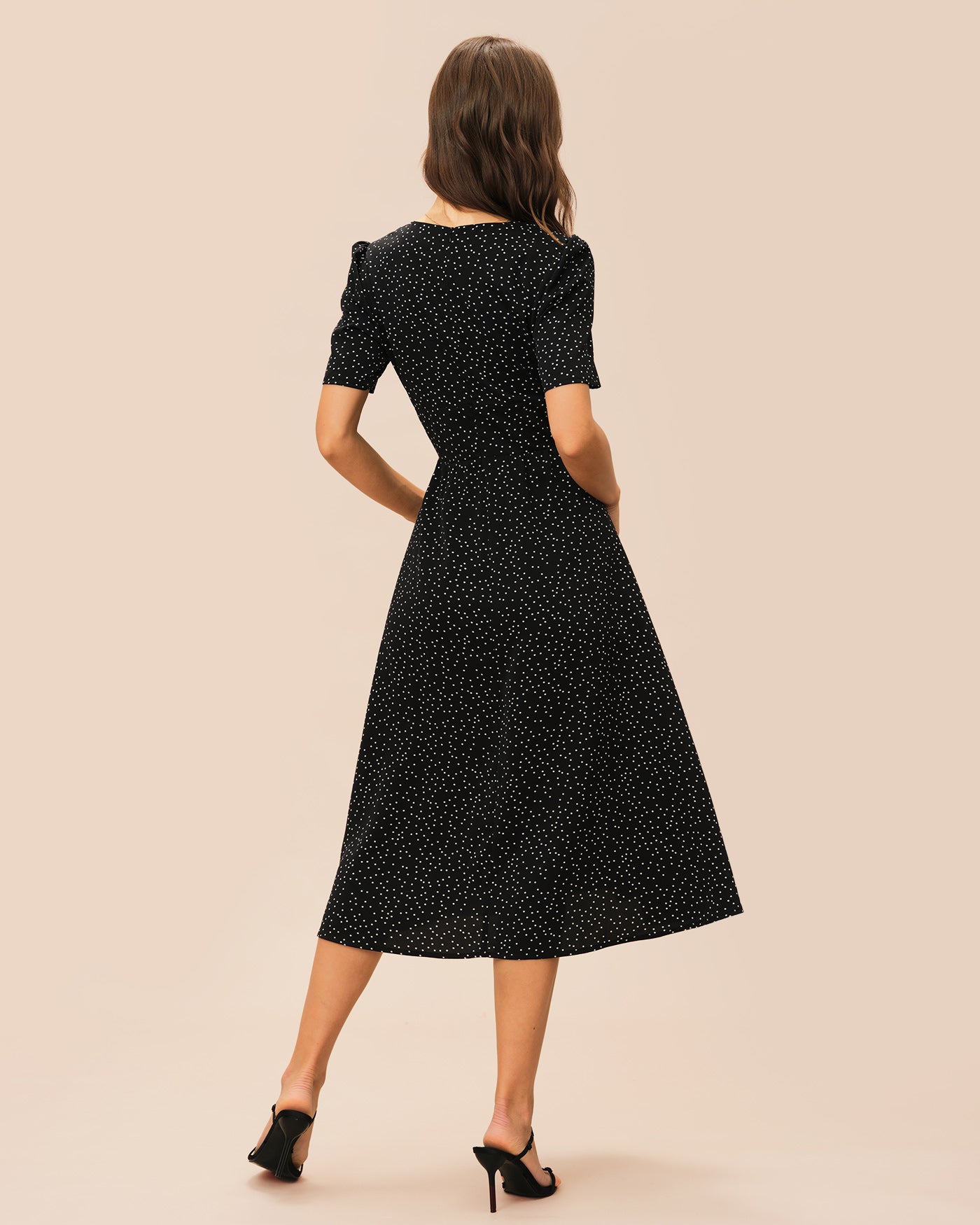 Women's Woven Polyester Midi Dress Dresses - RIHOAS