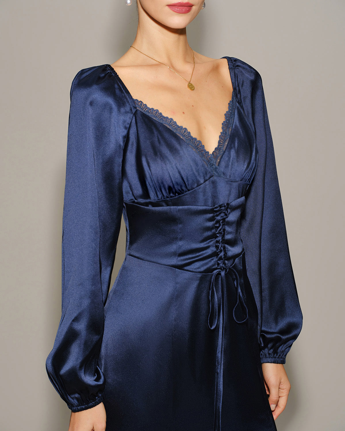 Women's Woven Polyester Midi Dress Dresses - RIHOAS