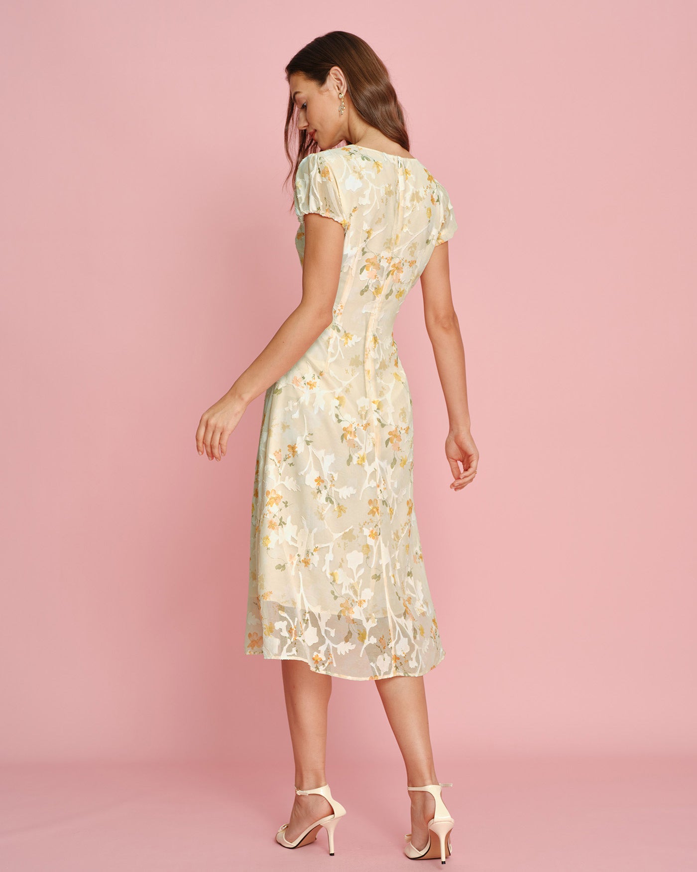 Women's Woven Polyester Midi Dress Dresses - RIHOAS