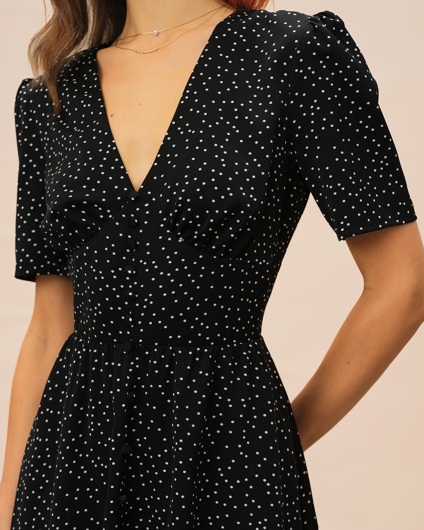 Women's Woven Polyester Midi Dress Dresses - RIHOAS