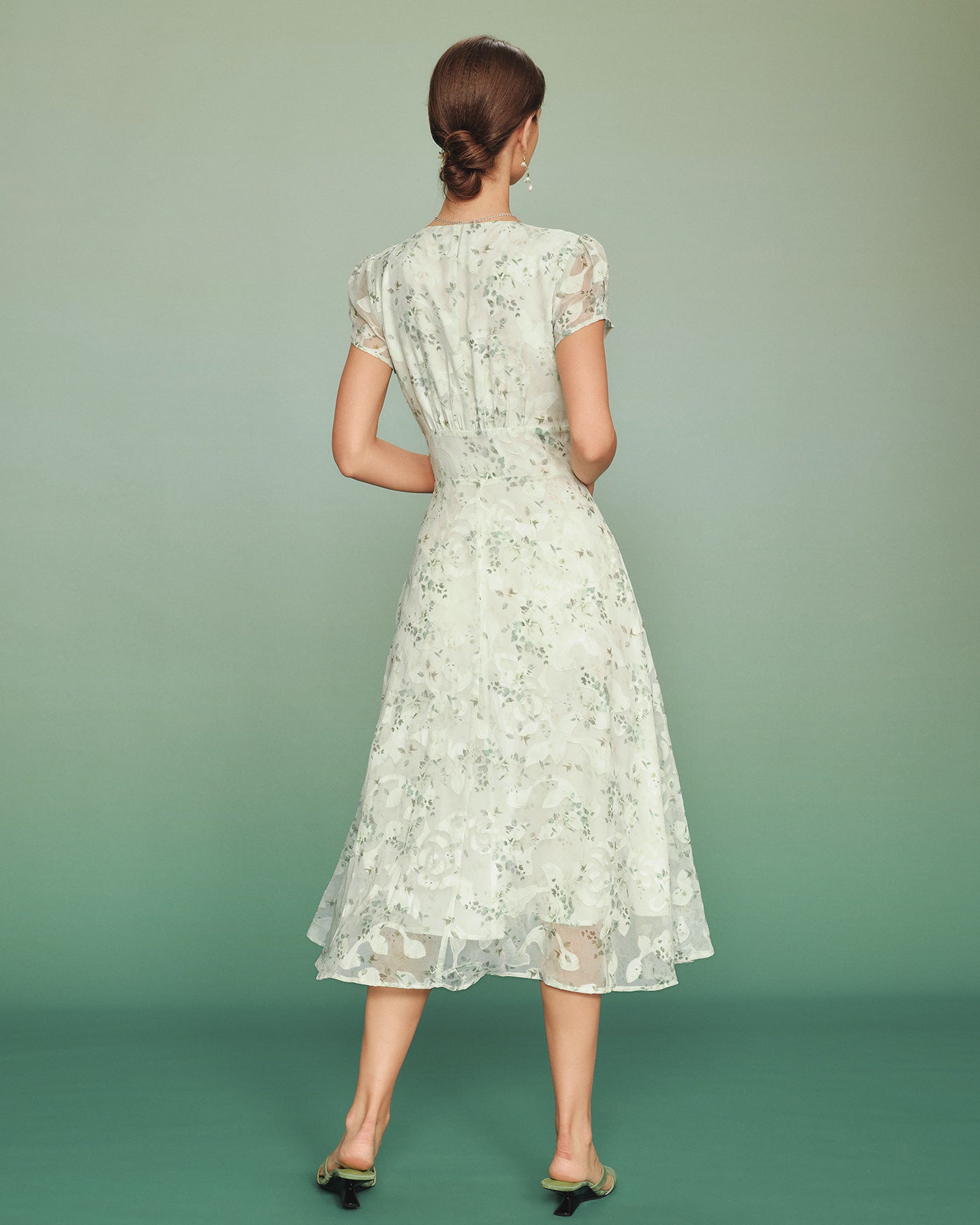 Women's Woven Polyester Midi Dress Dresses - RIHOAS