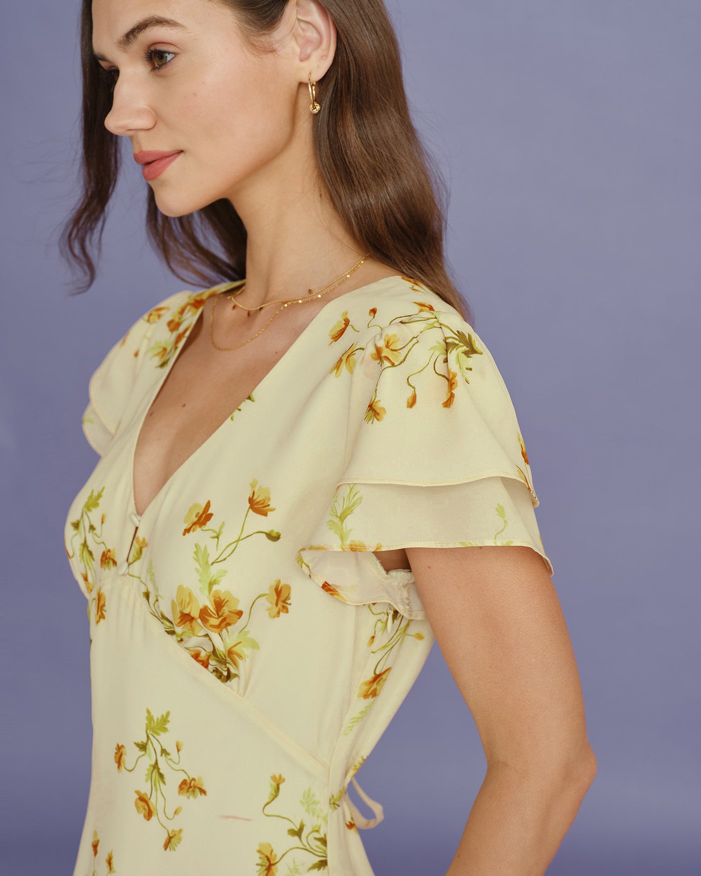 Women's Woven Polyester Midi Dress Dresses - RIHOAS