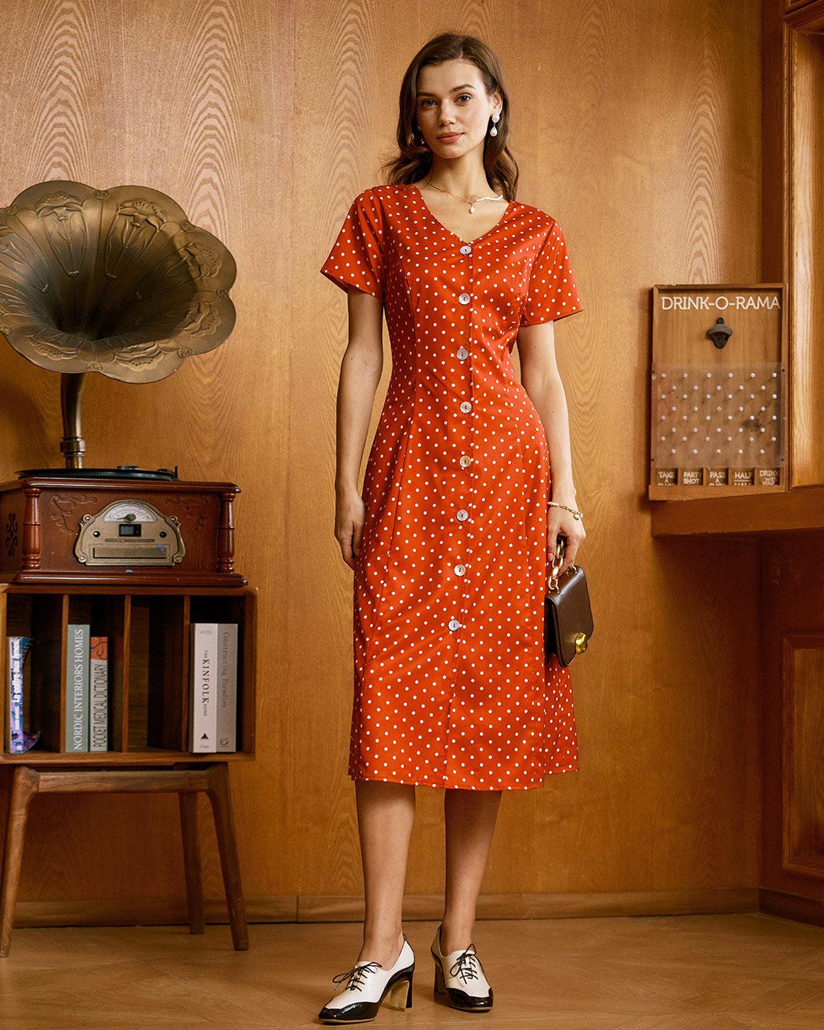 Women's Woven Polyester Midi Dresses Dresses - RIHOAS