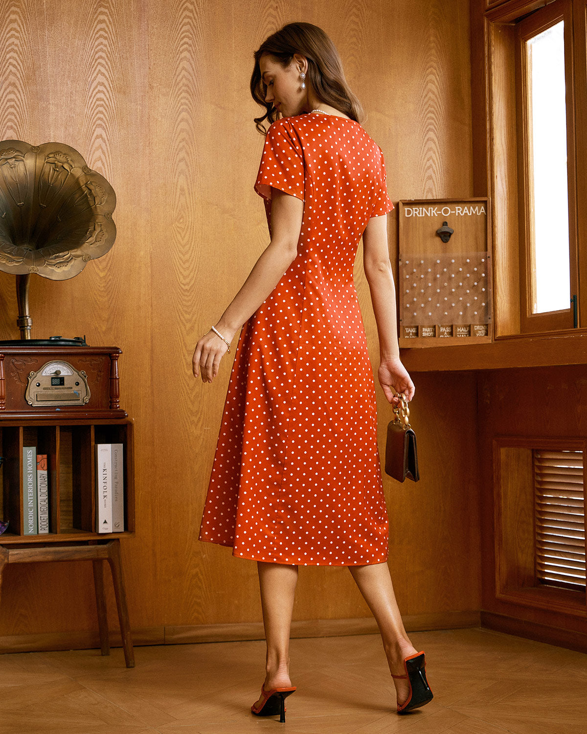Women's Woven Polyester Midi Dresses Dresses - RIHOAS