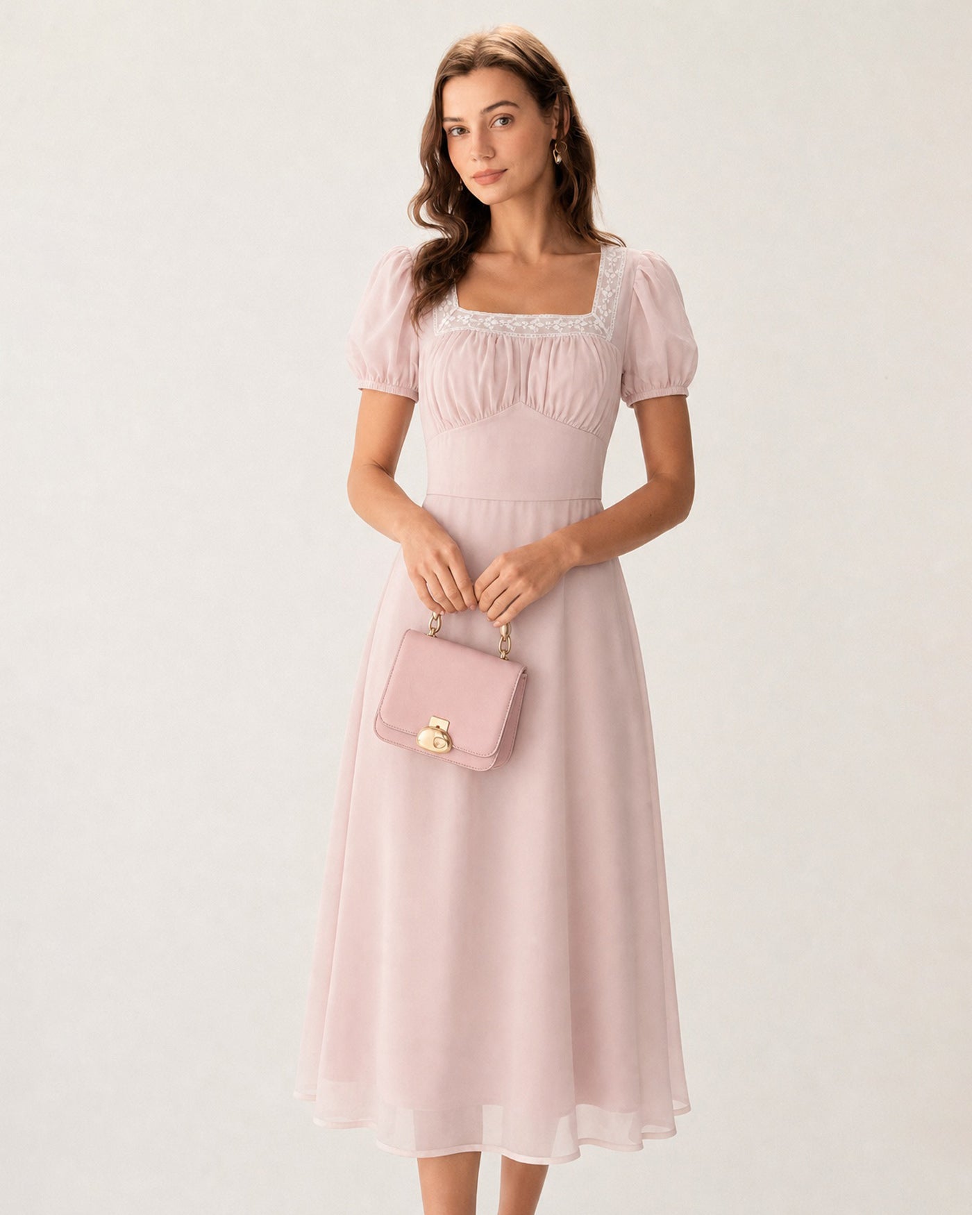 Women's Woven Polyester Midi Dresses Dresses - RIHOAS