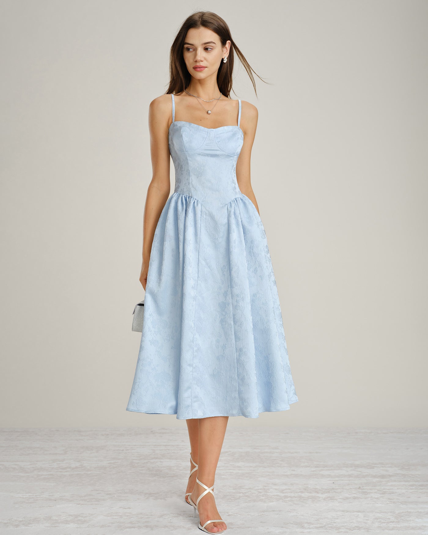 Women's Woven Polyester Midi Dresses Dresses - RIHOAS
