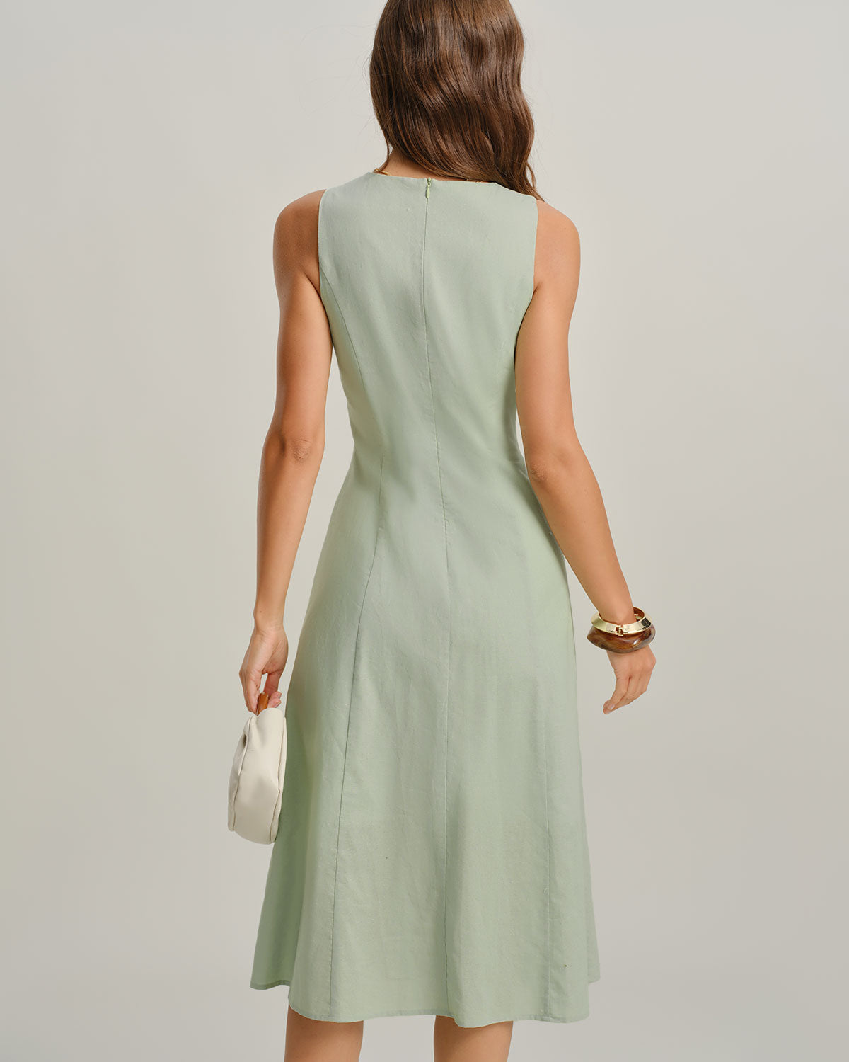 Women's Woven Polyester Midi Dresses Dresses - RIHOAS