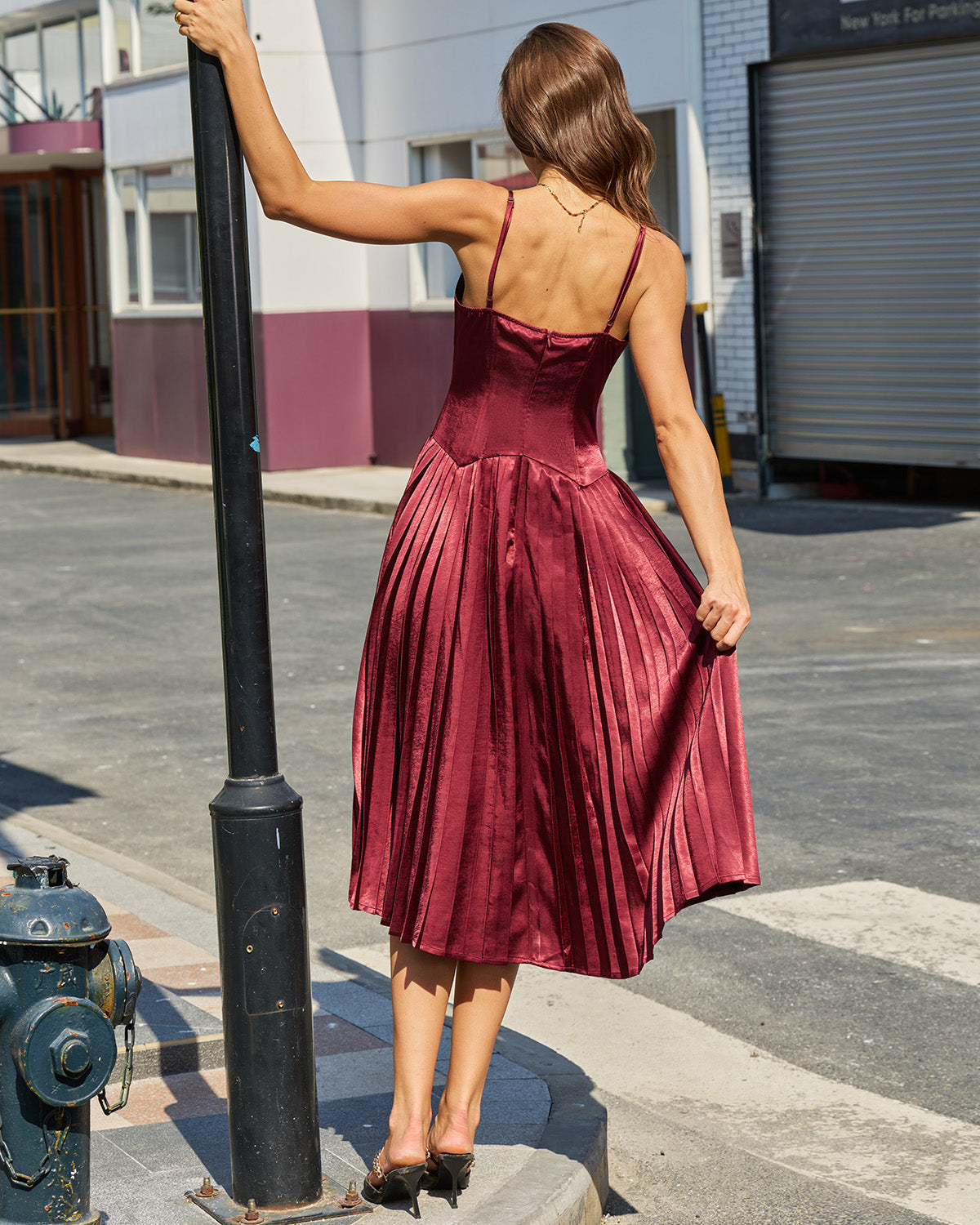 Women's Woven Polyester Midi Dresses Dresses - RIHOAS