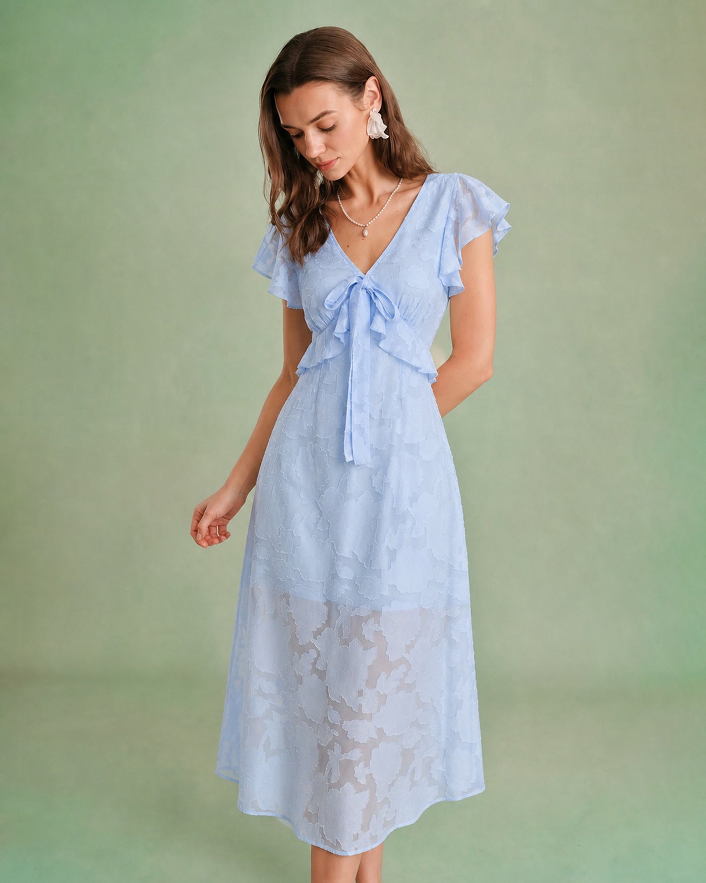 Women's Woven Polyester Midi Dresses Dresses - RIHOAS