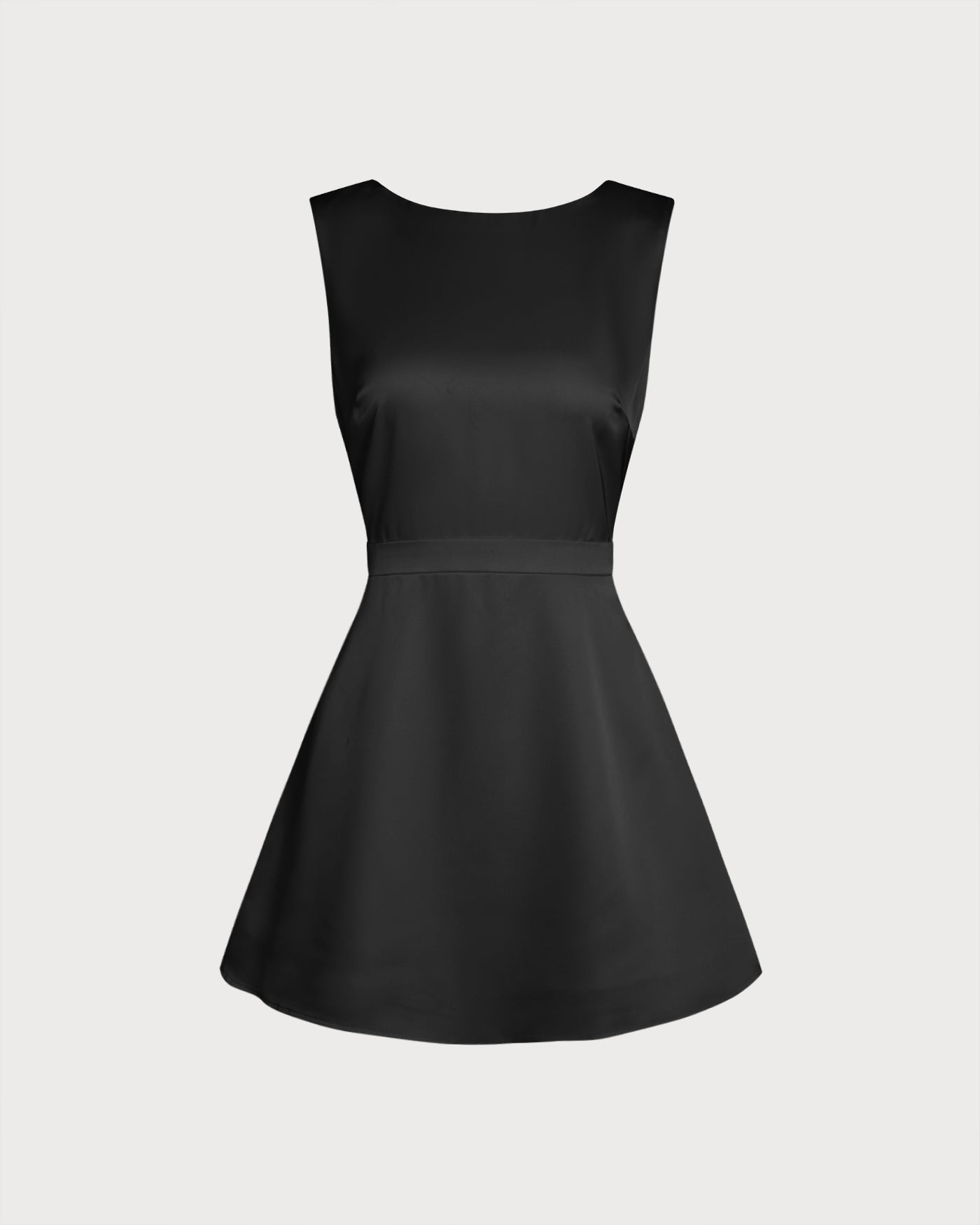 Women's Woven Polyester Mini Dress Black Dresses - RIHOAS