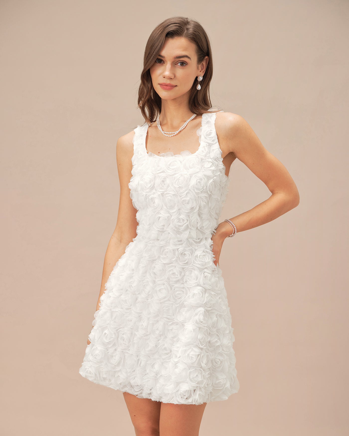 Women's Woven Polyester Mini Dress Dresses - RIHOAS