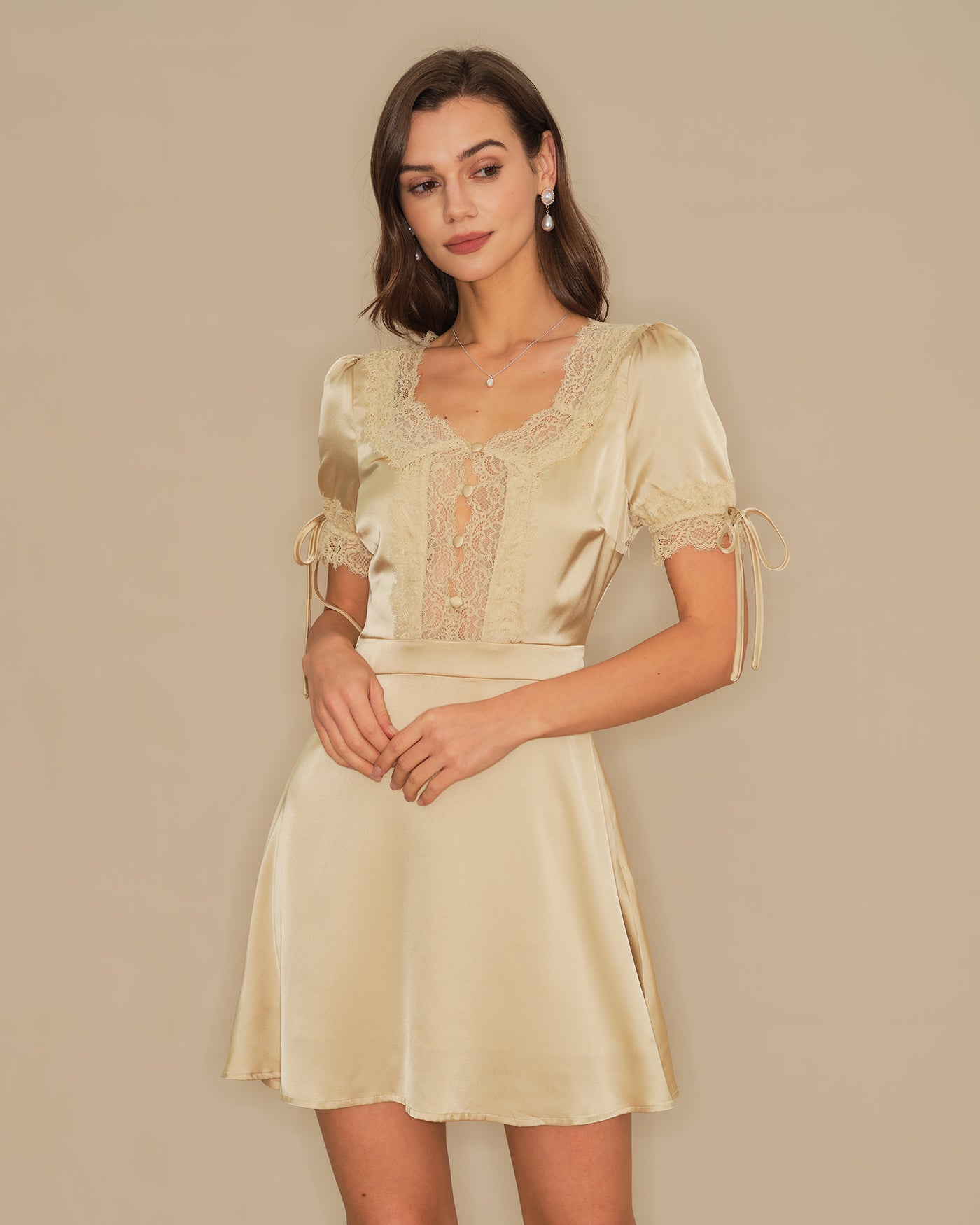 Women's Woven Polyester Mini Dress Dresses - RIHOAS