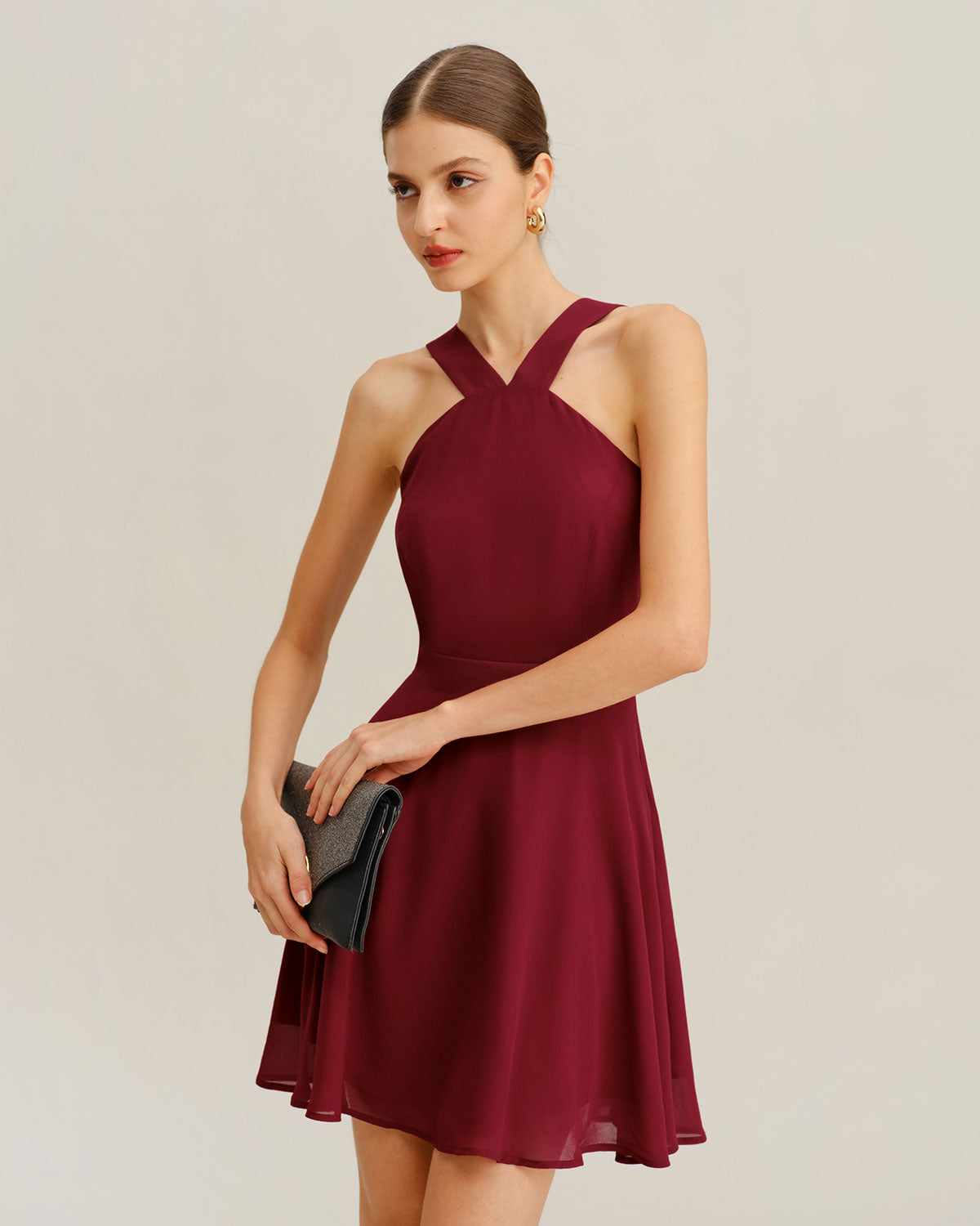 Women's Woven Polyester Mini Dress Dresses - RIHOAS