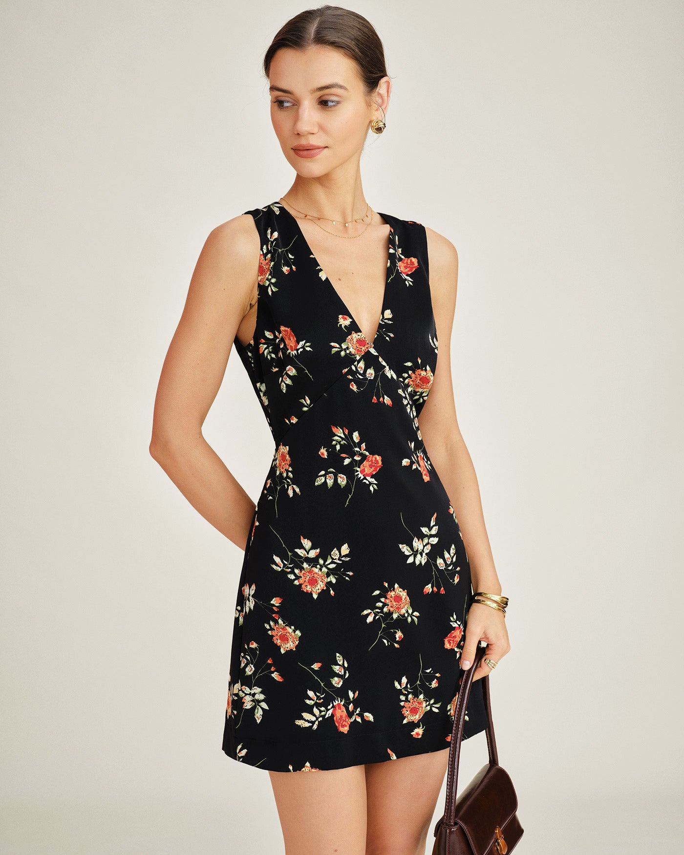 Women's Woven Polyester Mini Dress Dresses - RIHOAS