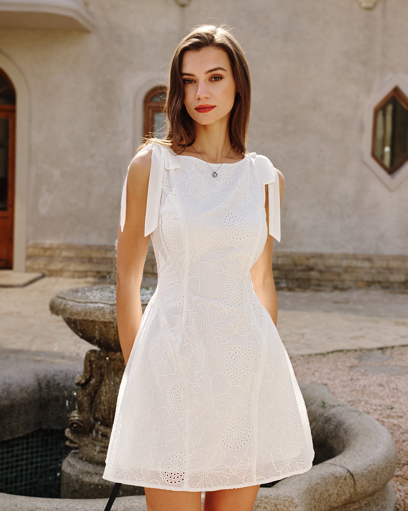 Women's Woven Polyester Mini Dress Dresses - RIHOAS